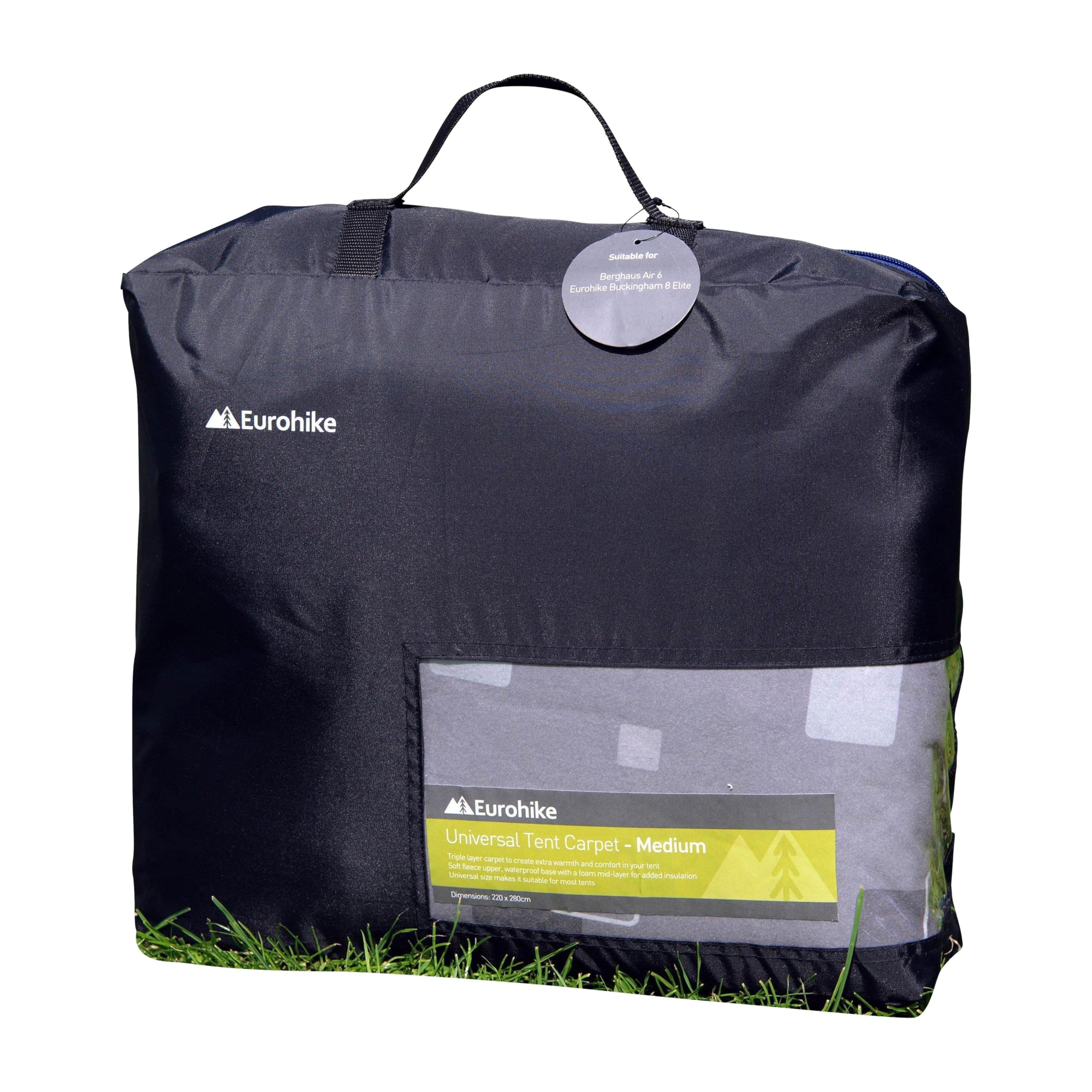 Eurohike Universal Tent Carpet, Triple Layer, Fleece Upper with Foam Mid-Section, Waterproof Base, with Carry Bag, for Camping (Medium (220 x 280cm))