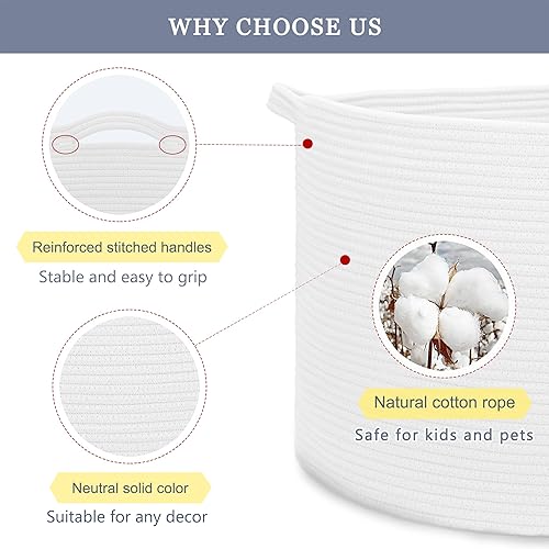 Miniatura 202 de Cesta de manta extragrande de 87 litros, cesta de lavandería, cesta de guardería para almacenamiento de juguetes, ropa y toallas, cesta grande