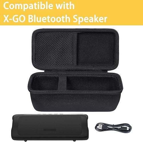 Miniatura 3 de co2CREA Estuche rígido de repuesto para altavoz Bluetooth BolaButty X-GO C27C IPX5 impermeable (negro)