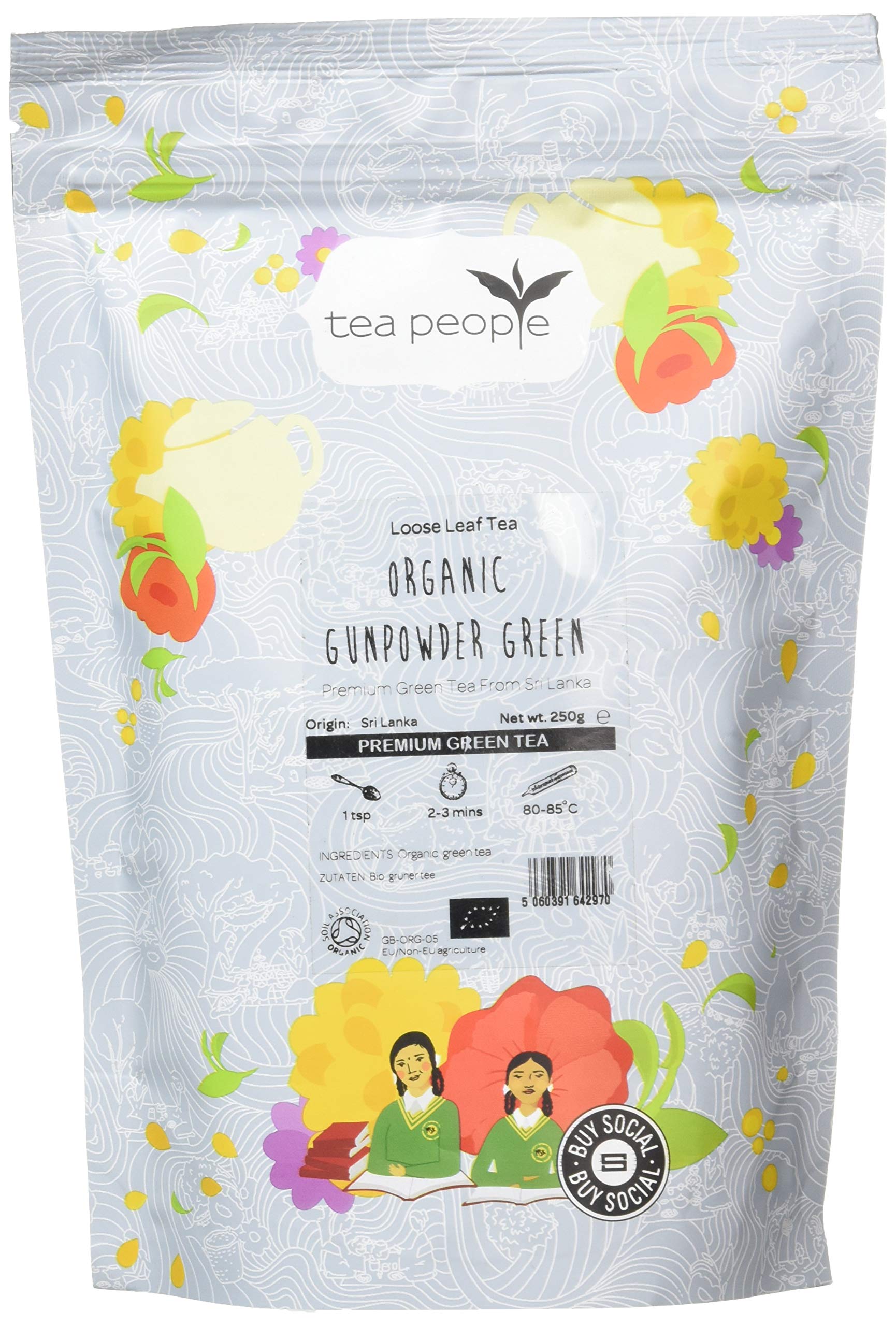 Tea People Organic Gunpowder Green, 250 g Loose Tea Pack