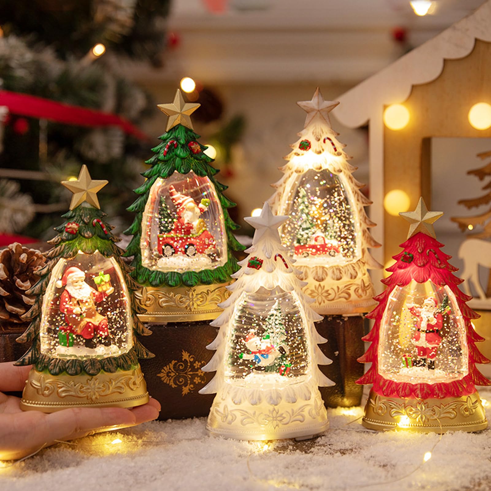 Winterzug Schneekugel Mit Beleuchtung - Weihnachtsdeko Mit Vintage-Charme