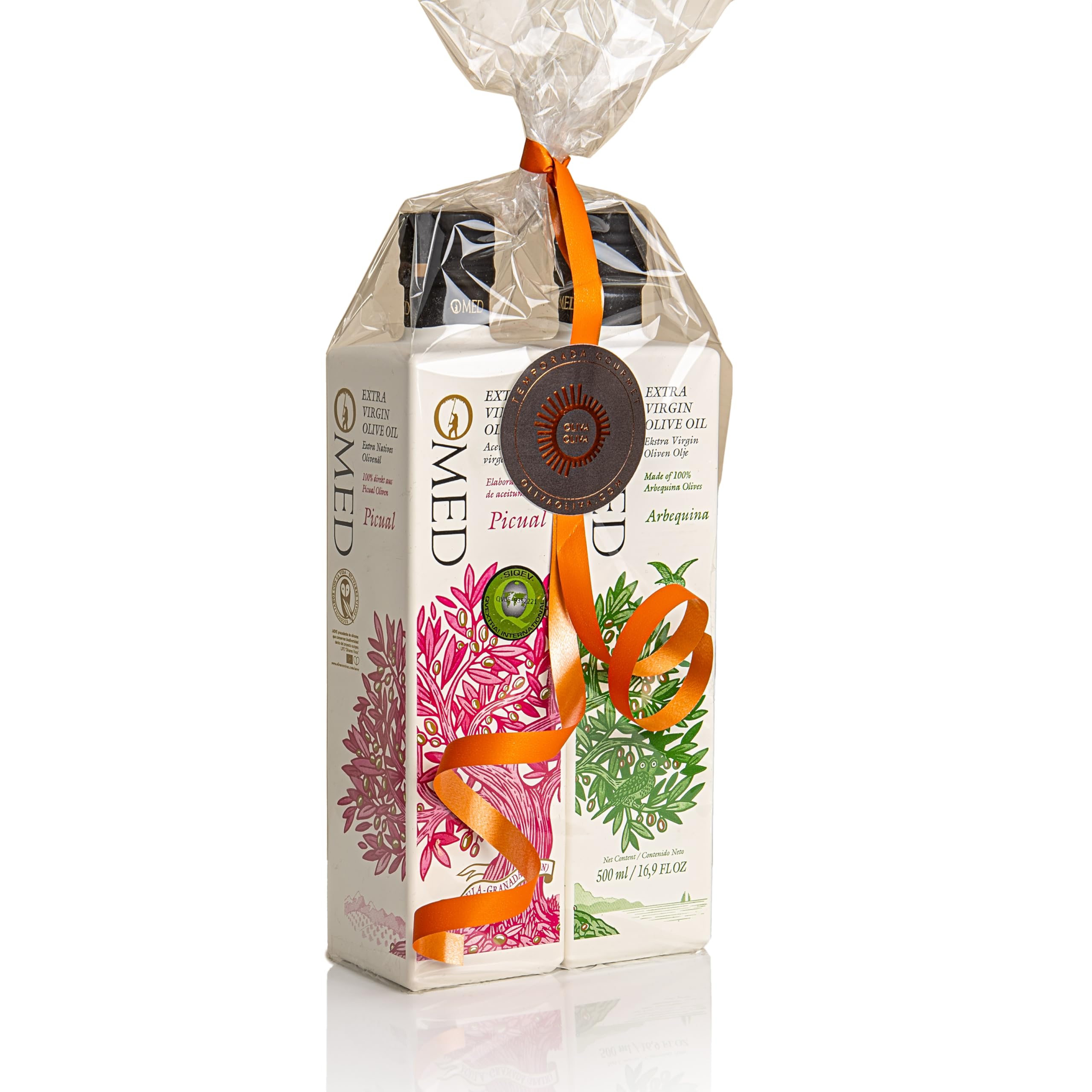 O-Med | Pack Regalo Aceite Variedad Picual + Arbequina Aceite De Oliva Virgen Extra OMED