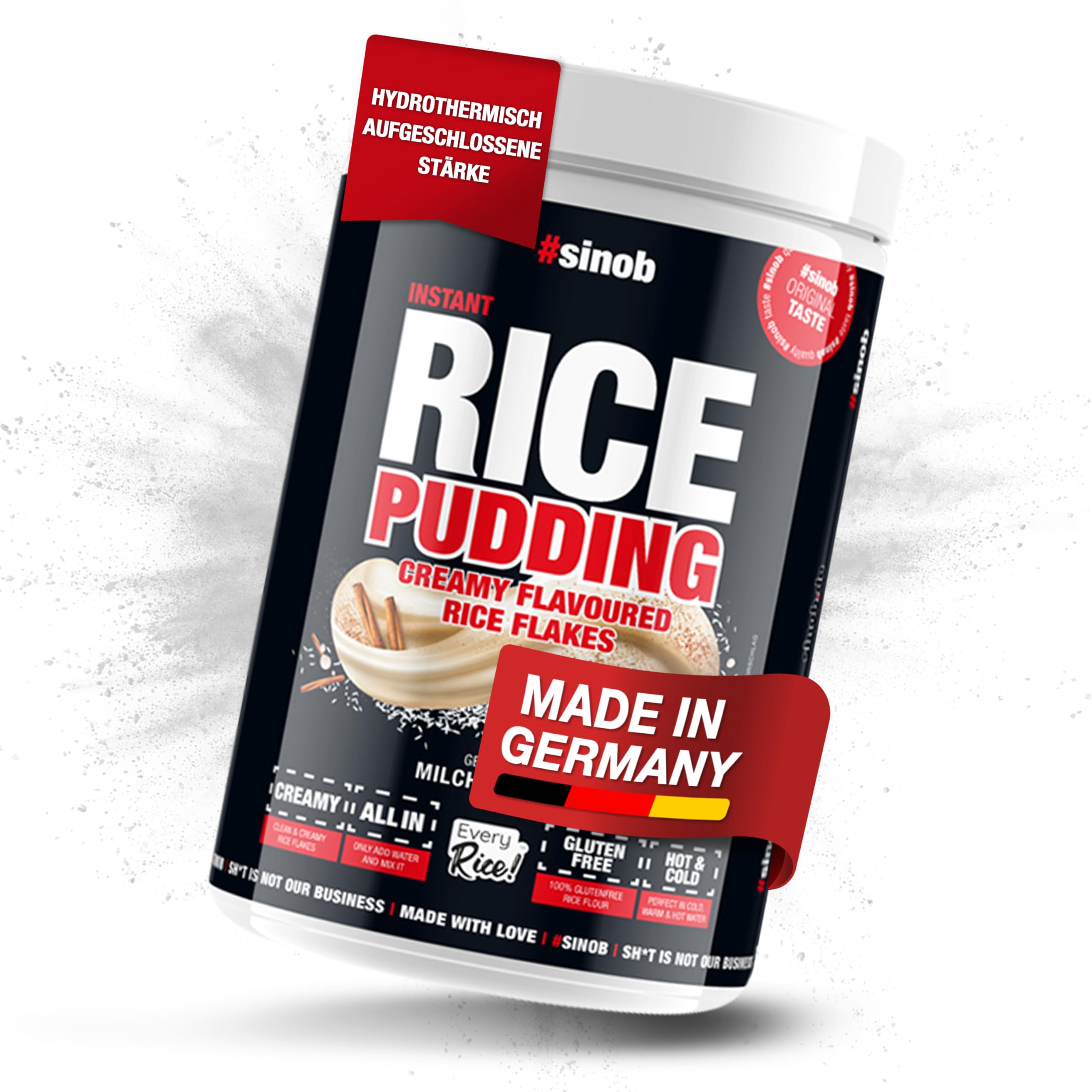 Instant Rice Pudding 1x 1000 g (Michreis-Zimt) mit cremiger Konsistenz ideal als fettarme Zwischenmahlzeit oder als Pre-oder Post Workout. 100% Glutenfrei