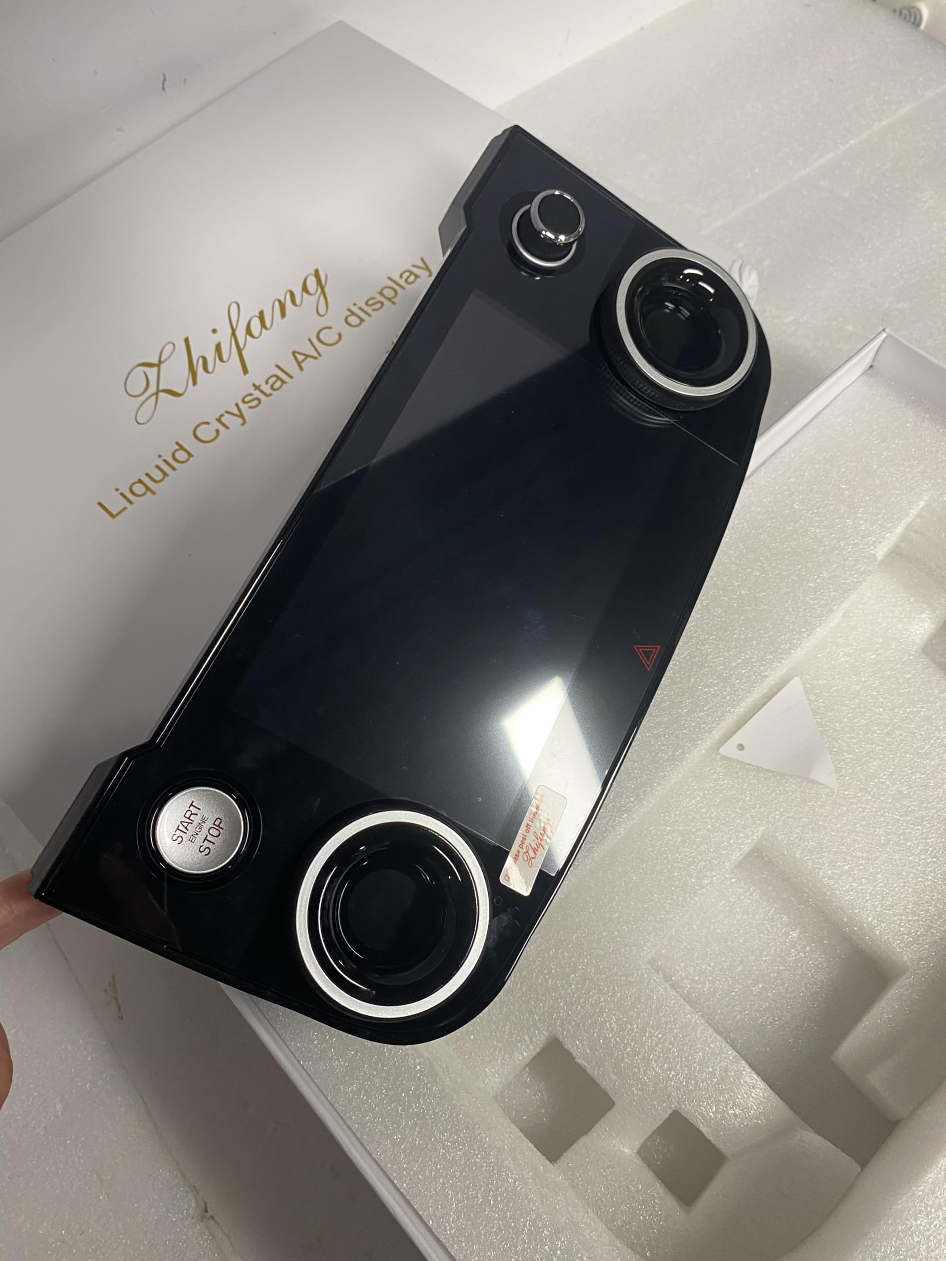 Scheda di Controllo Aria Condizionata Auto per Jaguar F-PACE/XE/XEF/XF/XFL 2015-2020 Android A/C Display LCD HD con Grandi Manopole, Doppio Pulsante Flash, Regolazione Clima