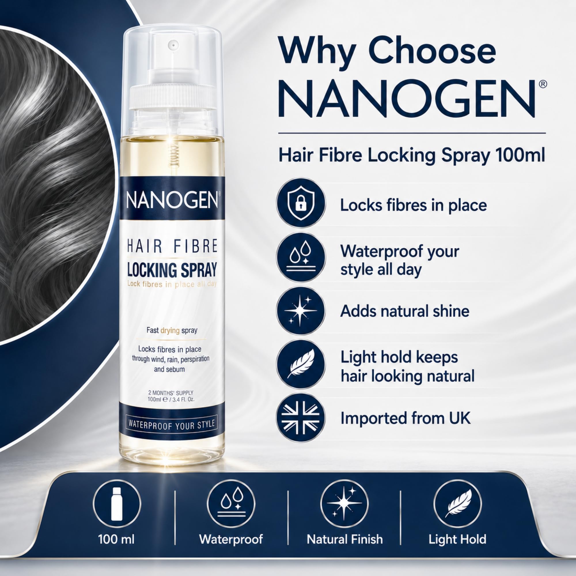 NANOGEN Hair Fibre Locking Spray 100ml 4