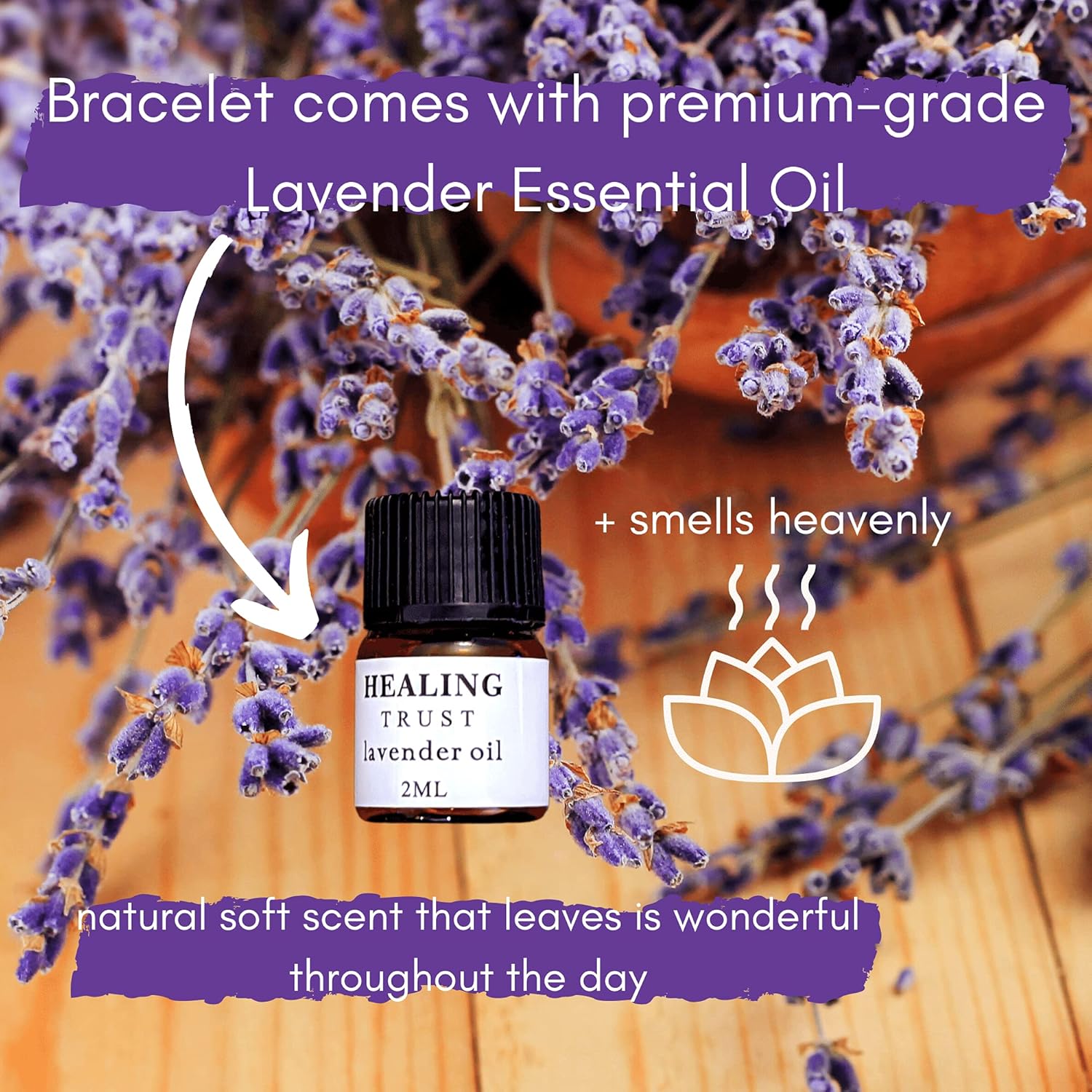 Miniatura 5 de Confianza curativa Pulsera de cuarzo rosa para mujer pulsera de roca de lava con aceite esencial de lavanda regalos espirituales para mujer pulsera