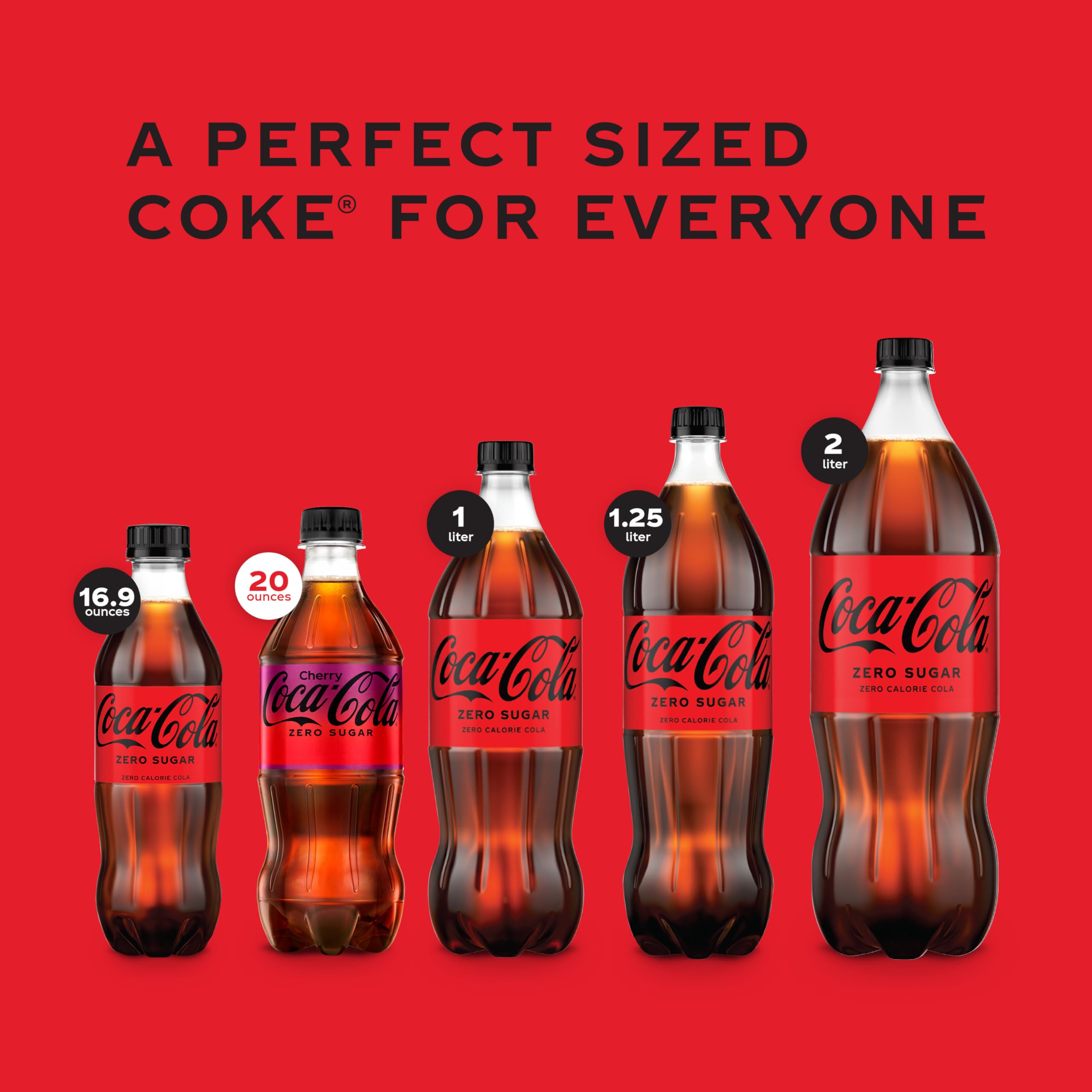 Coca-Cola Coke Cherry Zero Sugar 20 Fl Oz Bottle