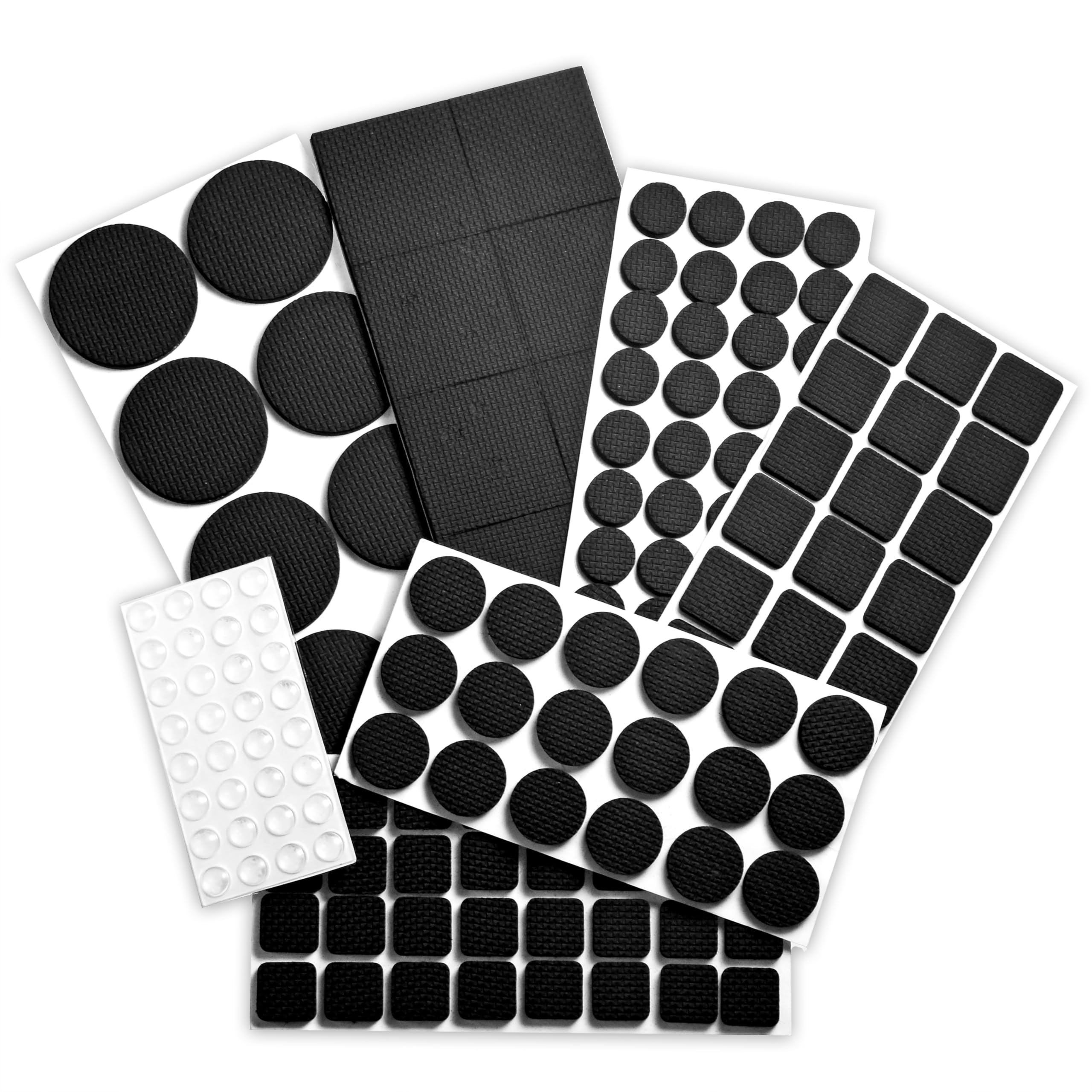 148 almohadillas antideslizantes negras para muebles, autoadhesivas, reductoras de ruido, almohadillas de fieltro duraderas para sillas, mesas y suelos, protege contra arañazos y daños