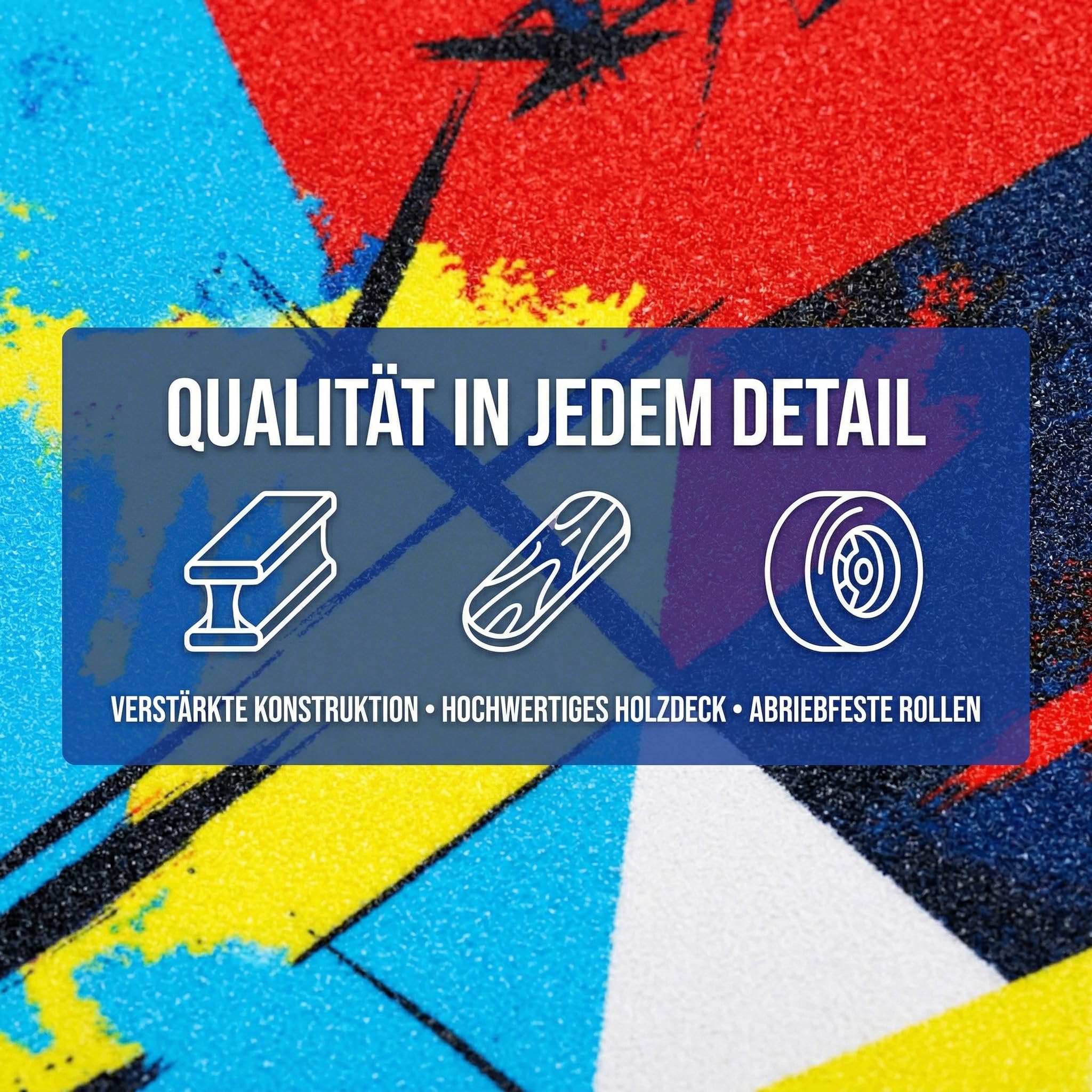 Skateboard Professionnel Double Kick,81 cm en érable, roulements ABEC-7, Roues en PU 95A, Design Graphique personnalisé (81cm, a-Graffiti)