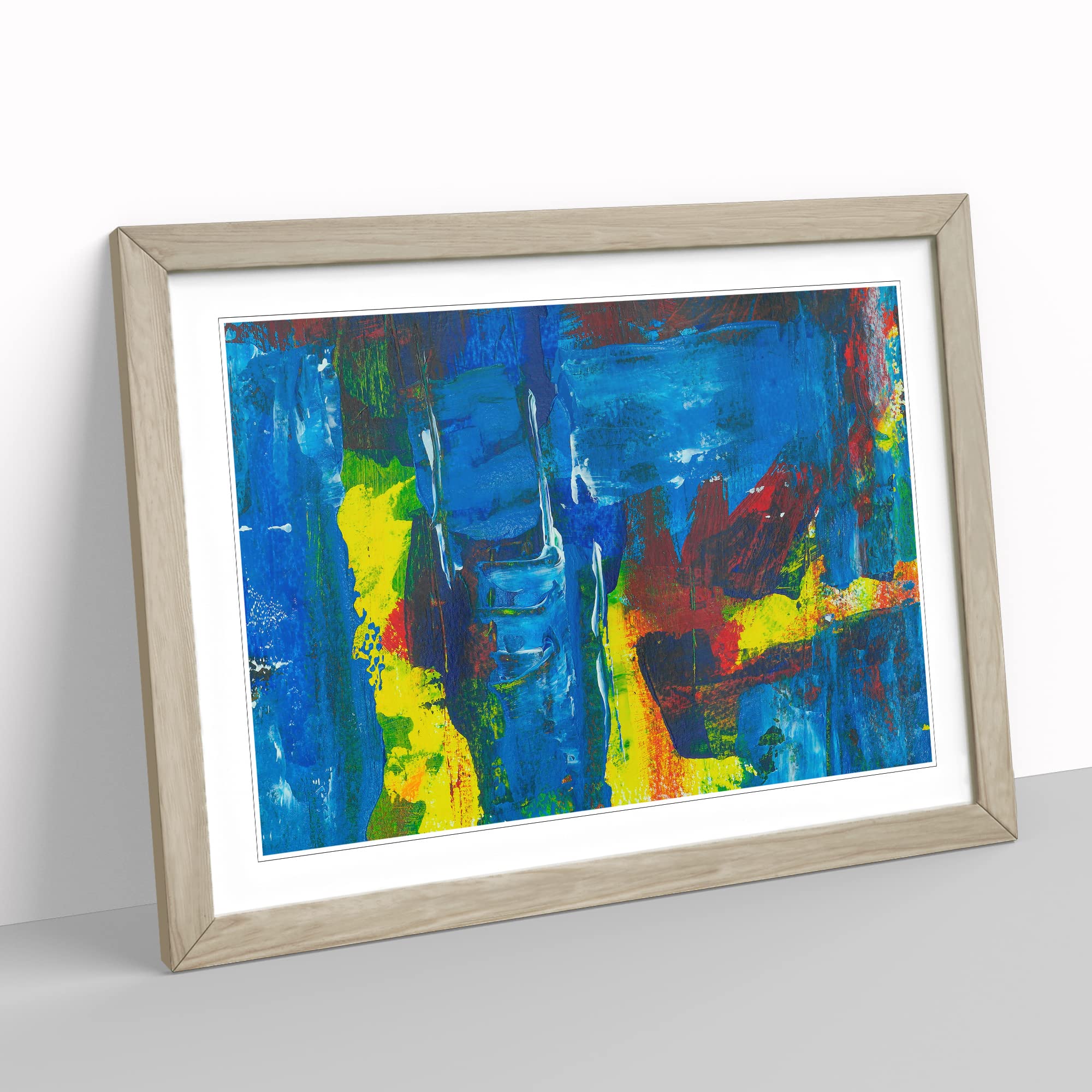 Abstract Art Painting Vol.83 By S.Johnson Modern Art Framed Print, Oak, A3 (46 x 34 cm) - Image 2