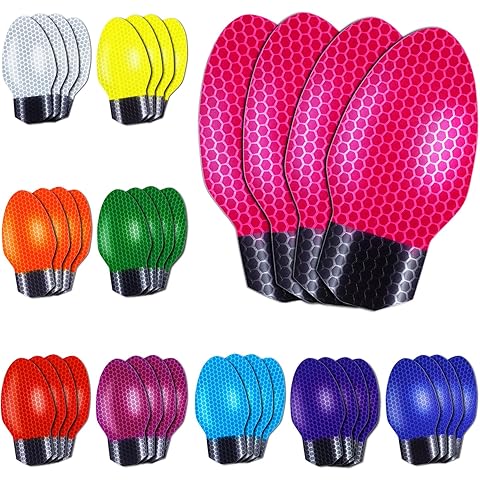 Outus Reflective Automotive Light Bulb Magnets and Decals for Car Decorations, 10 Festive Colors (30 Pieces)