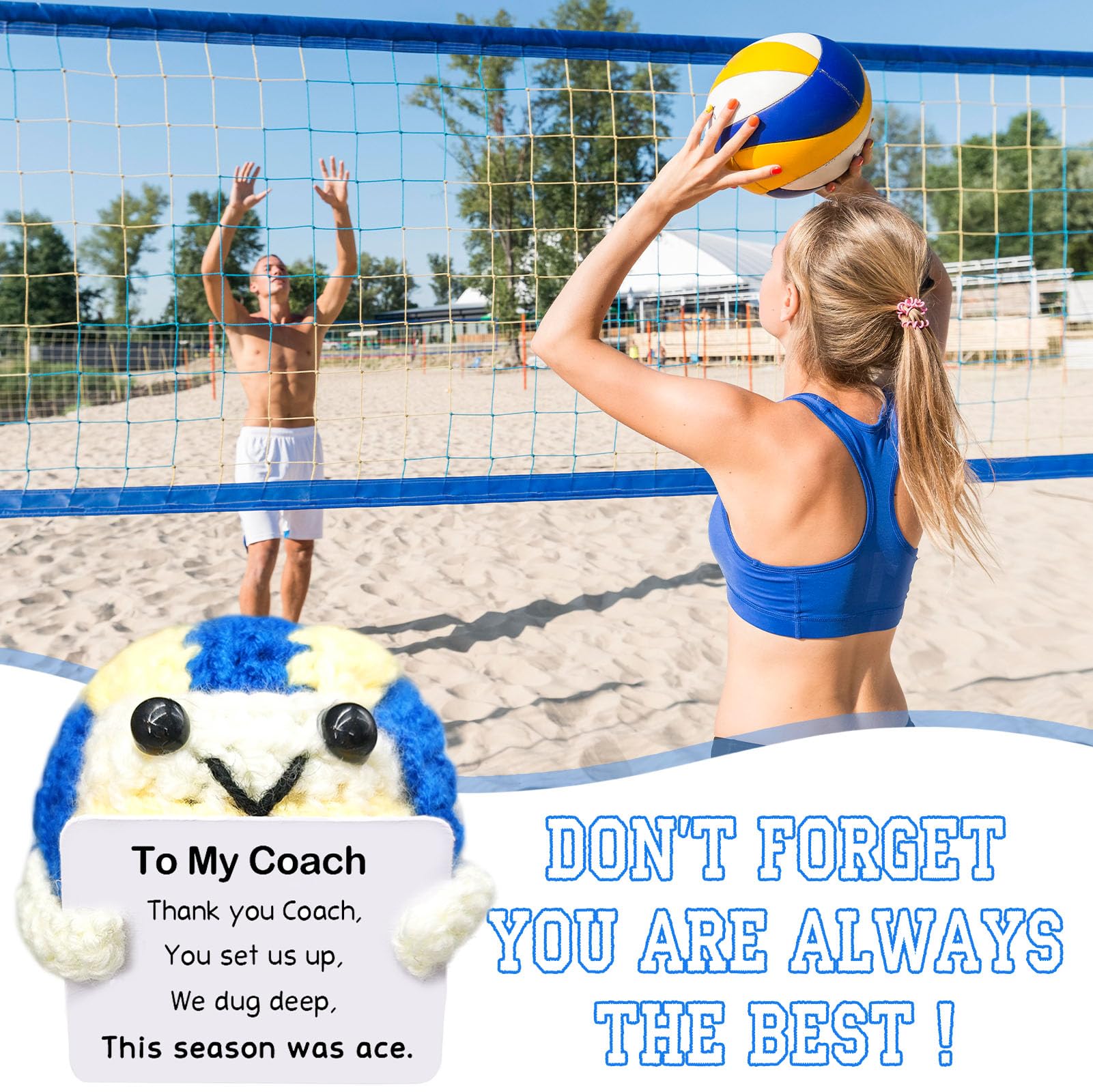 Handmade Collectible Volleyball - Thank You Gift for Coach,Volleyball Coach Appreciation Gift,Team Gifts from Players,InspirationalSports Decor & Memory Keepsake for Volleyballs Lovers