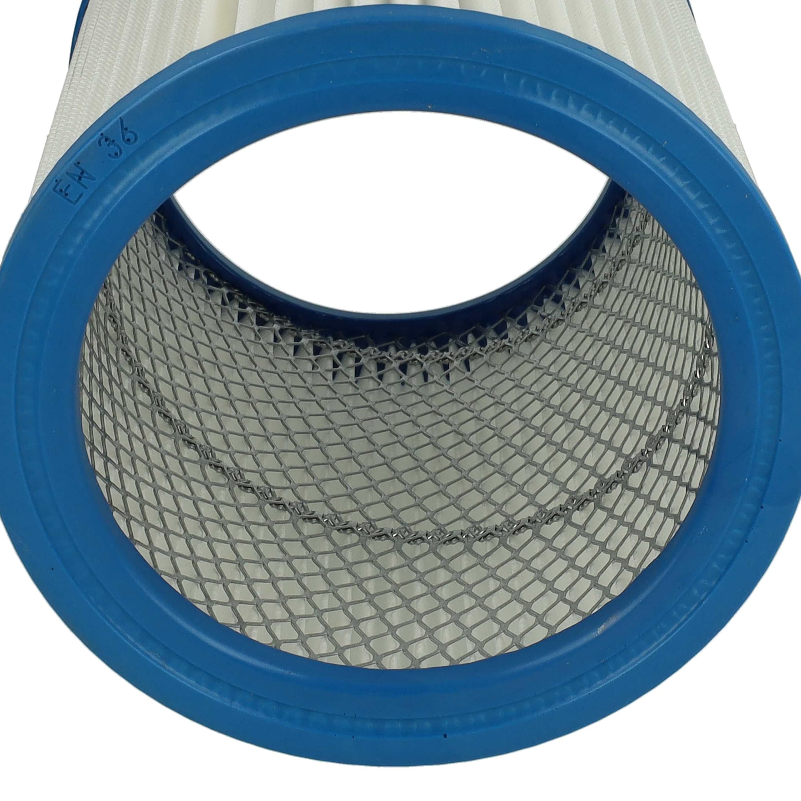 vhbw 4x Filtro plisado compatible con Fein Dustex 40, 25 aspiradora - blanco lavable