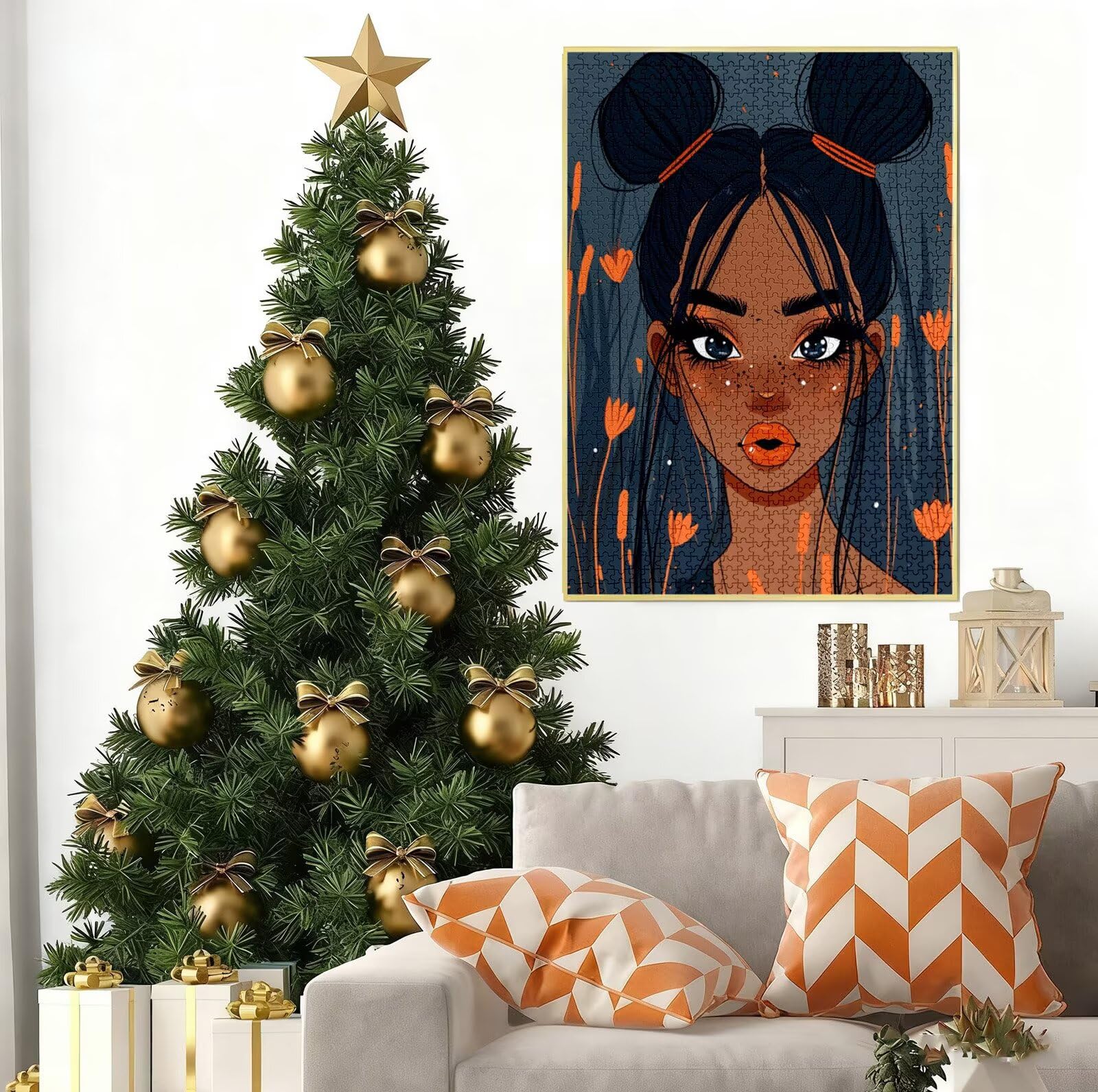 Puzzle 2000 Pezzi per Adulti, Puzzle Ragazza in Legno per Adulti, Puzzles Fiore Impegnativi, Giochi Educativo per Famiglie, Rompecapo con Scatola per Decorazioni Casa, Donna Regalo di Natale B-8231