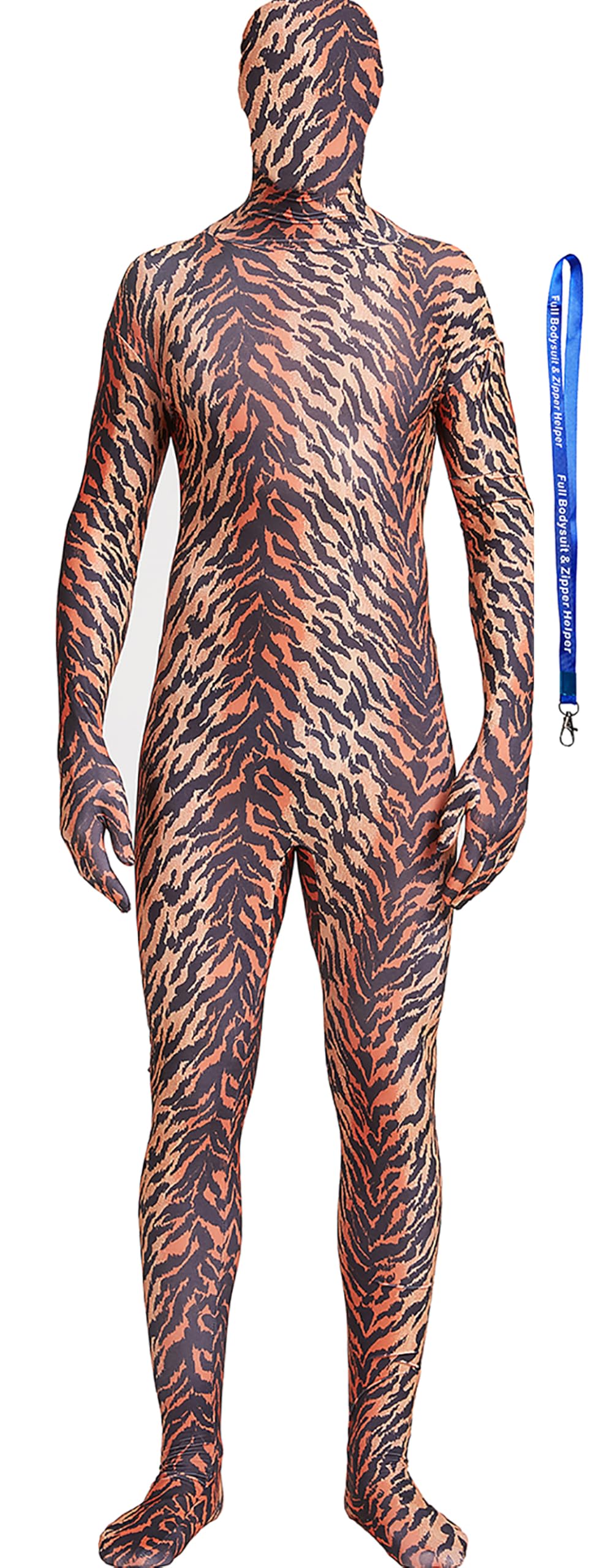 Full Bodysuit Include Zipper Helper Unisex Spandex Stretch Adult Costume Zentai Disappearing Man Body Suit