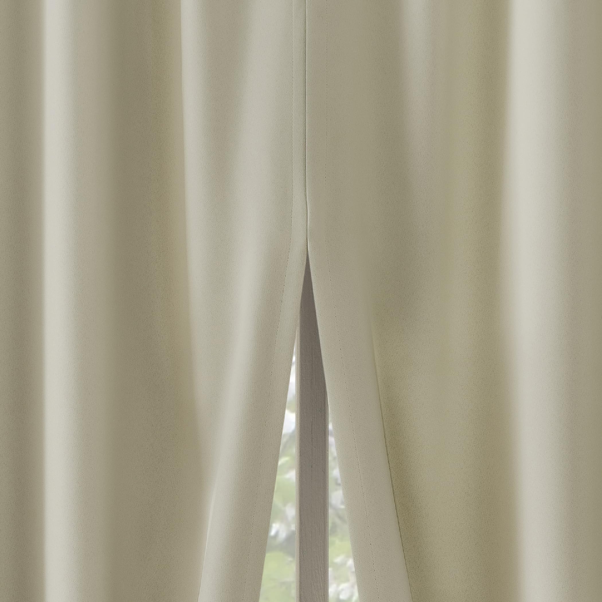 kanaCLANE♡SHEER DRAPE BODYSUITS beige ROSENROBINIA sheer curtains, 1 pair, light olive-green, 57x98