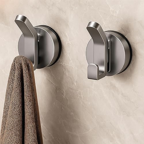 Ganchos dobles con ventosa en forma de L para ducha, baño, cocina, hogar, vidrio, espejo, azulejos. Reutilizable, plástico ABS, impermeable,