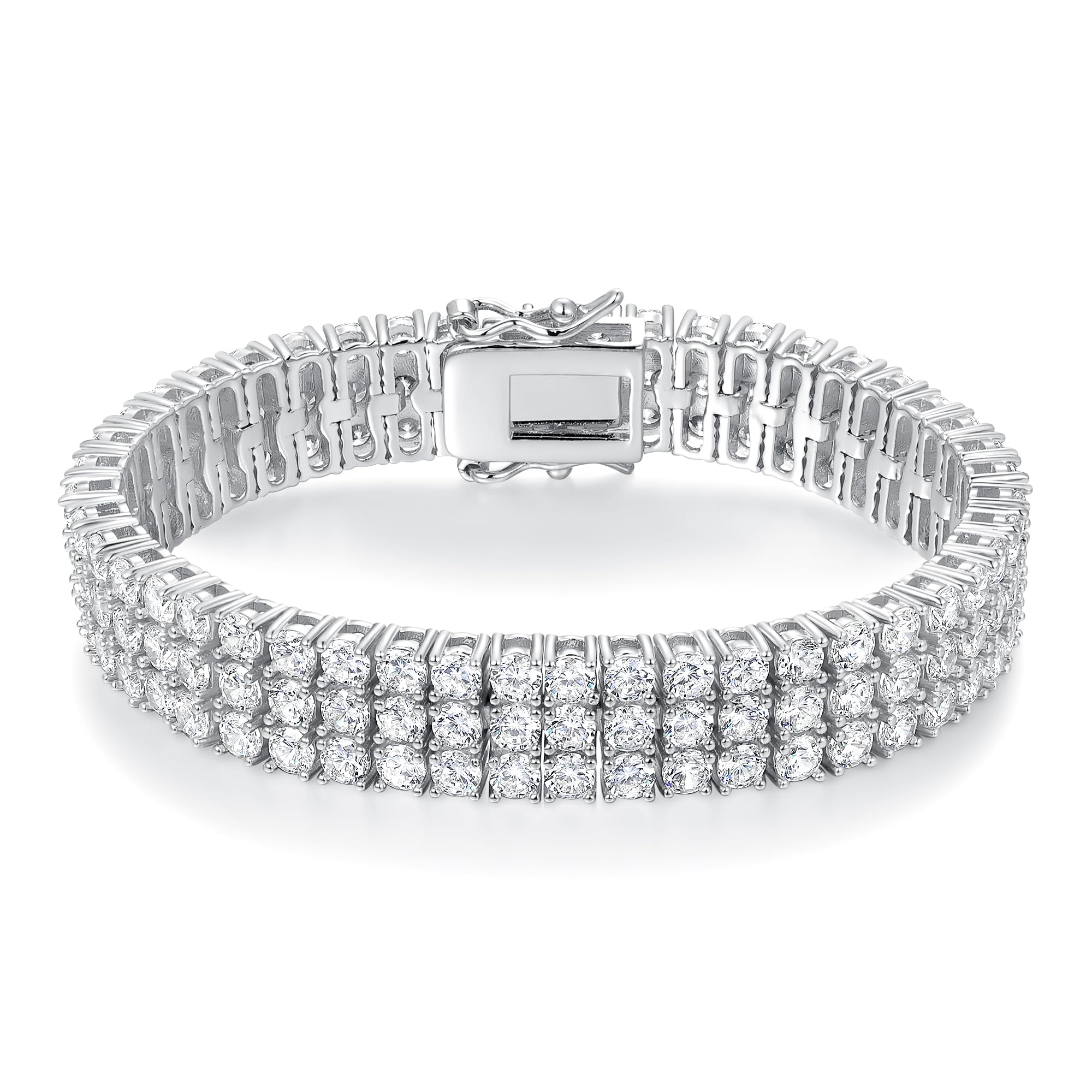 Gemsme 2 Rows CZ Tennis Bracelet