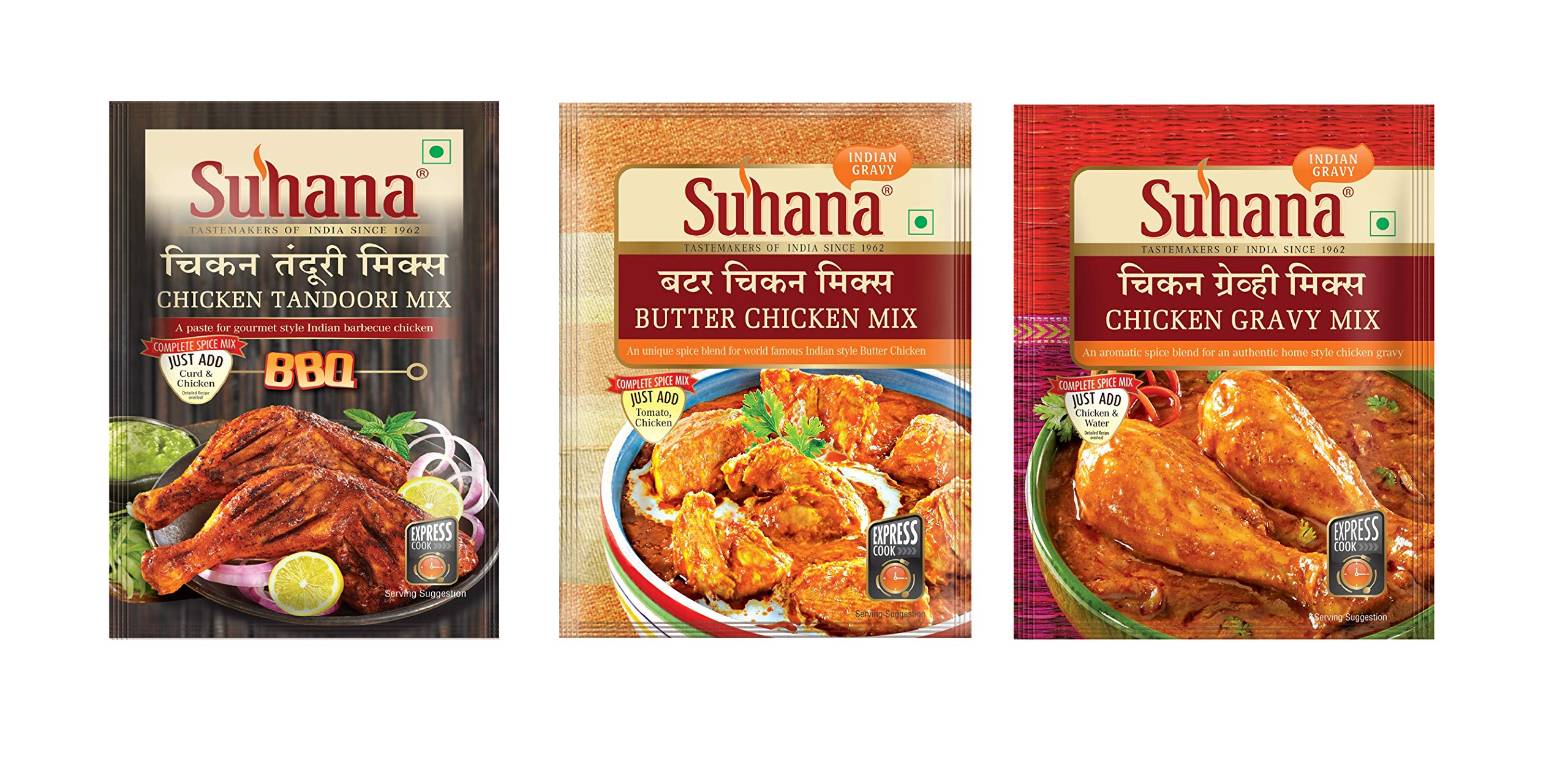 Suhana Non Veg Combo Pack of 6 - Butter Chicken 2 + Chicken Gravy Mix 2 + Chicken Tandoori Mix 2 (B08MFLHMJC) Amazon Price History, Amazon Price Tracker
