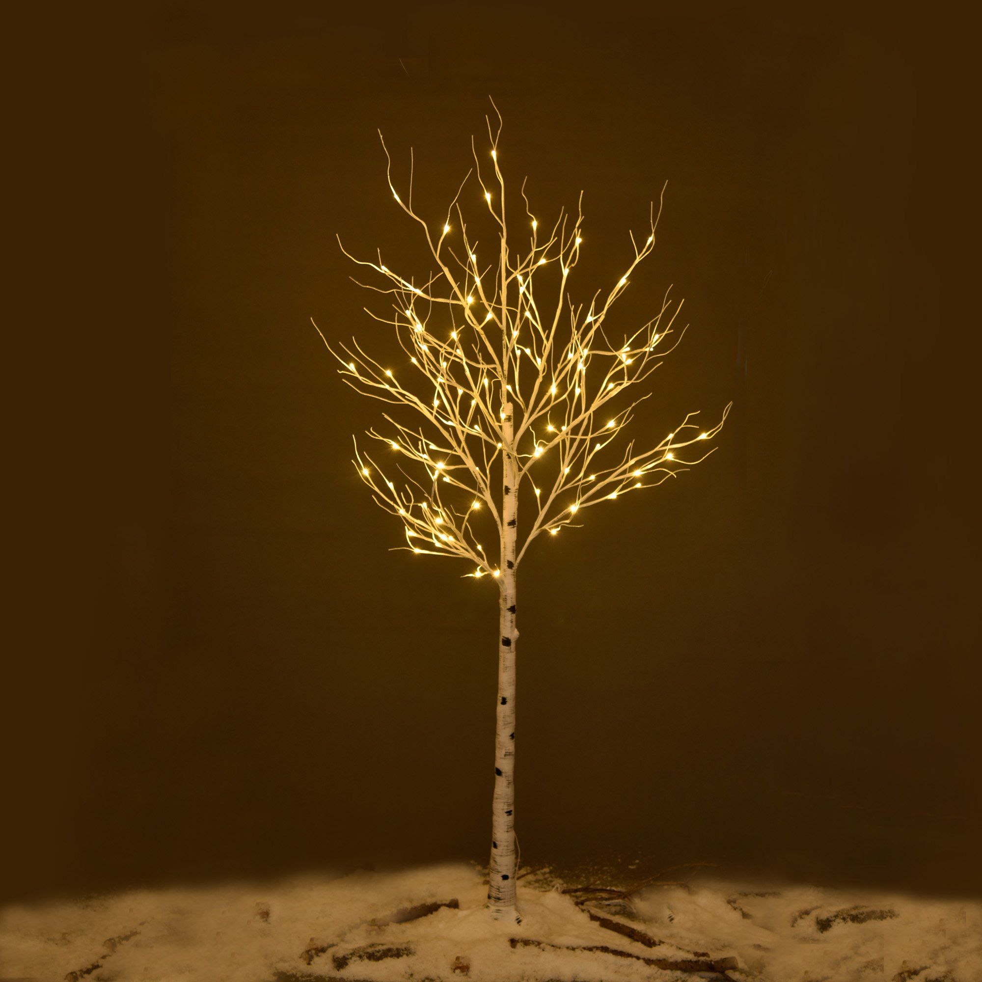 Generic Lighted Birch Tree Pre Lit Christmas Tree