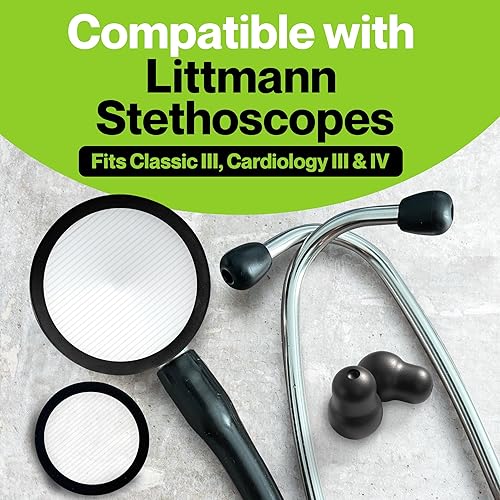 Miniatura 2 de Durabasics Kit de accesorios para estetoscopio Classic 3, Cardiology 3 y Cardiology 4 para piezas de repuesto de estetoscopio Littman y piezas de