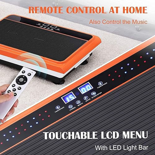 Miniatura 4 de Máquina de ejercicios con placa de vibración, máquina de plataforma de vibración de cuerpo entero con bandas de resistencia de barra de pilates para