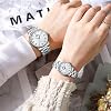 JewelryWe Watches Men Women Analogue Quartz Watch 30 m Waterproof Stainless Steel Bracelet Business Casual Watch with Luminous Hands and Watch Tool Various Models
