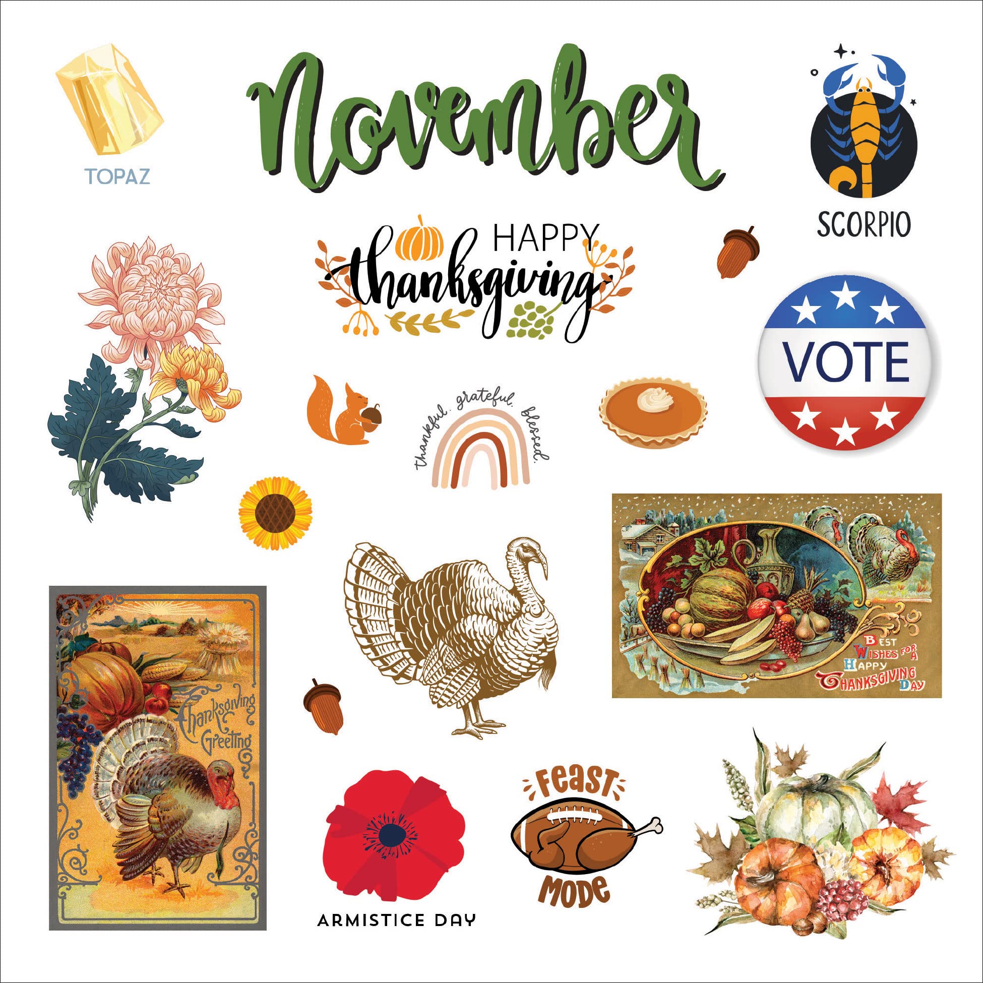 A Year in Stickers: Fun Pictures and Words to Highlight Celebrations