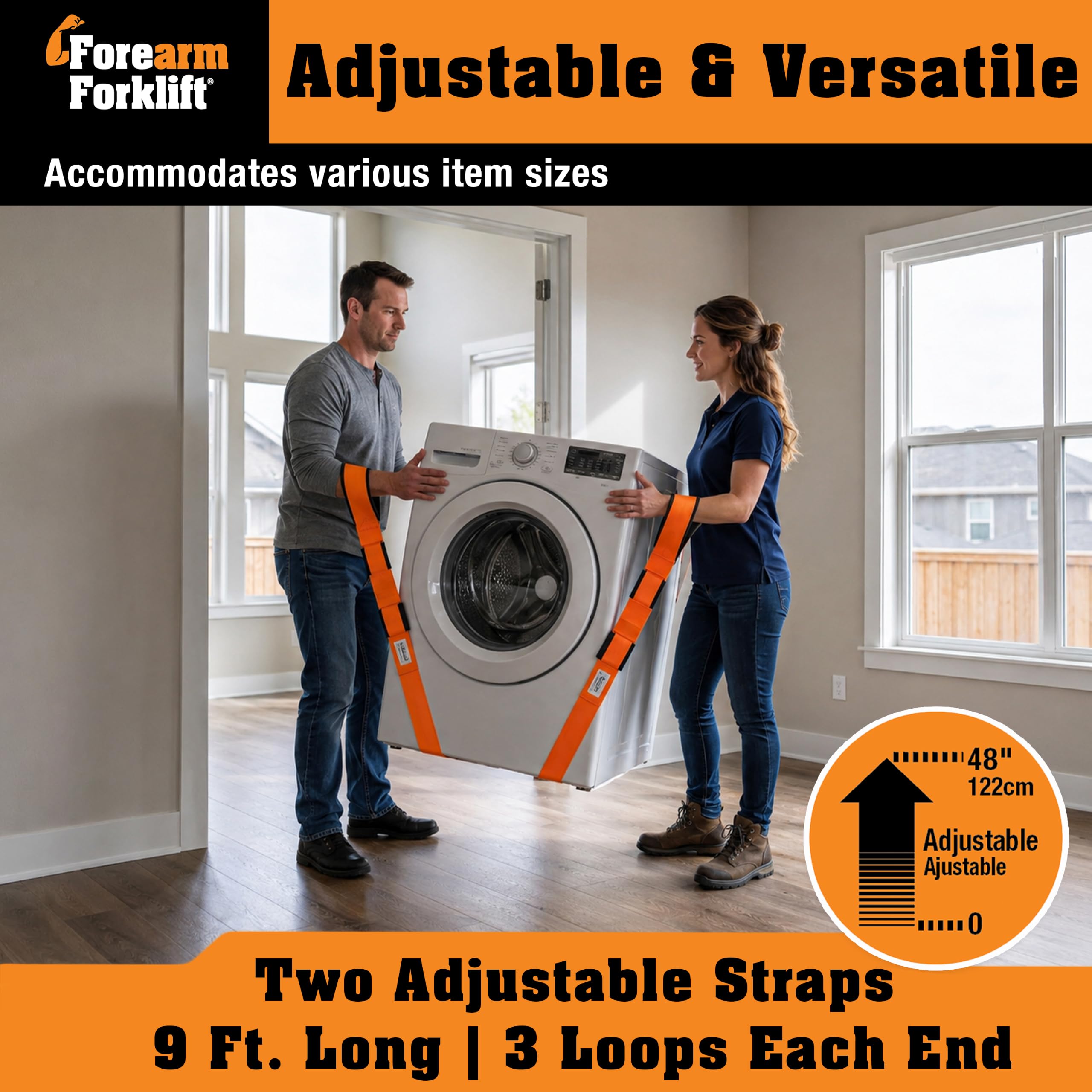 Heavy Duty Furniture Moving Straps - 800 lb Capacity -7