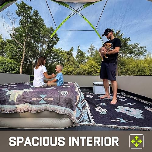 Miniatura 3 de Happy Travel Camping Tent, 46 Person Dome Tents for Camping with Rainfly, Waterproof Clip Easy Setup Portable Family Tent with Mesh Windows, 20%