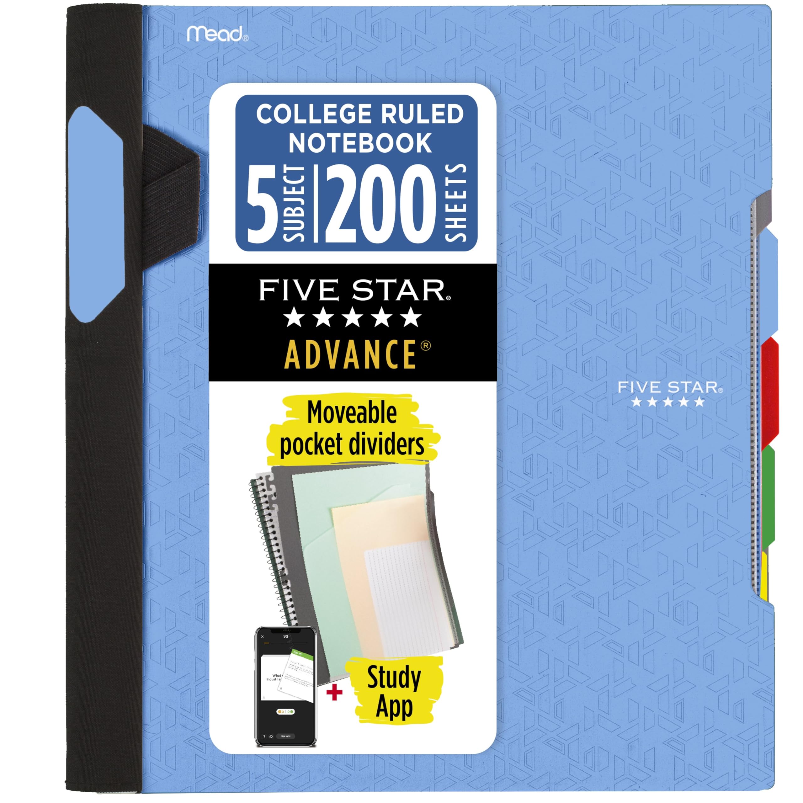 Amazon.com : Five Star Advance Spiral Notebook + Study App, 5