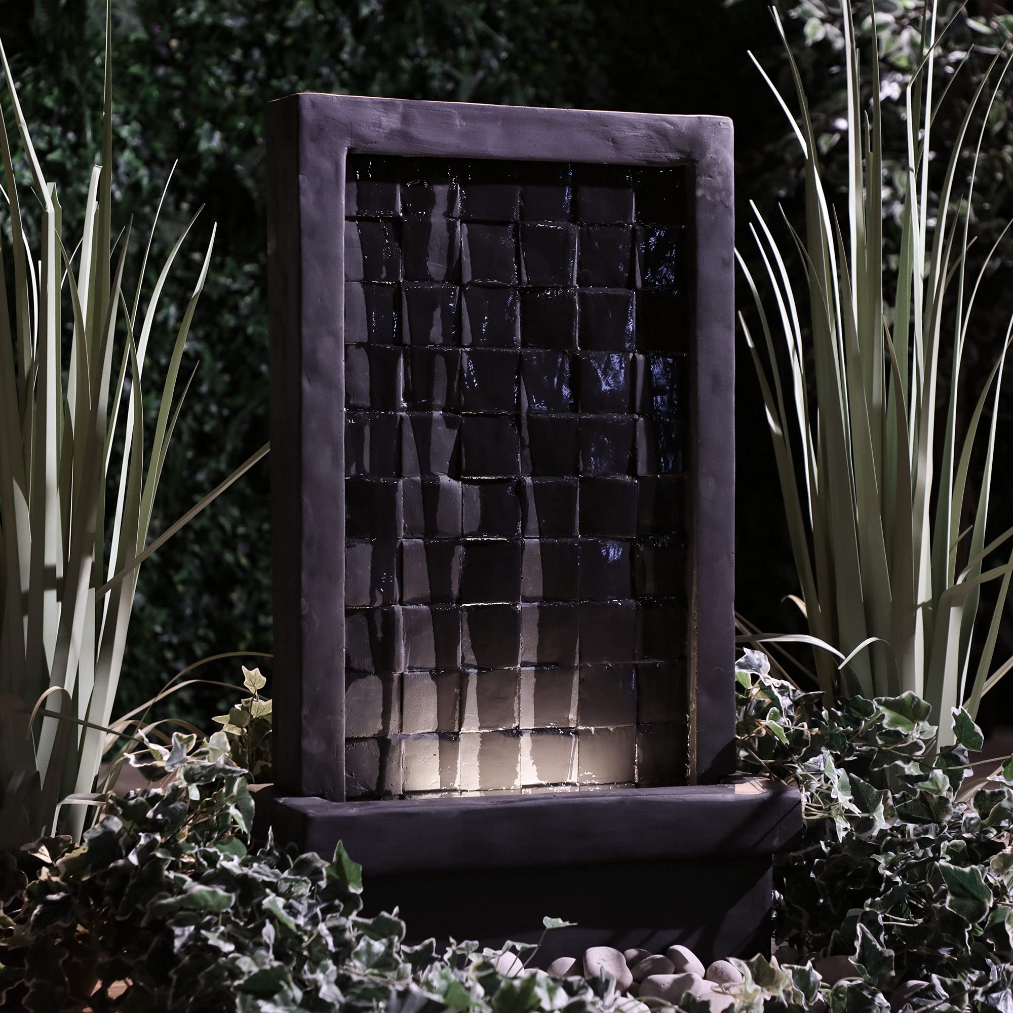 Buy VonHaus Waterfall Water Feature Tall LED Wall Lit Cascading Water