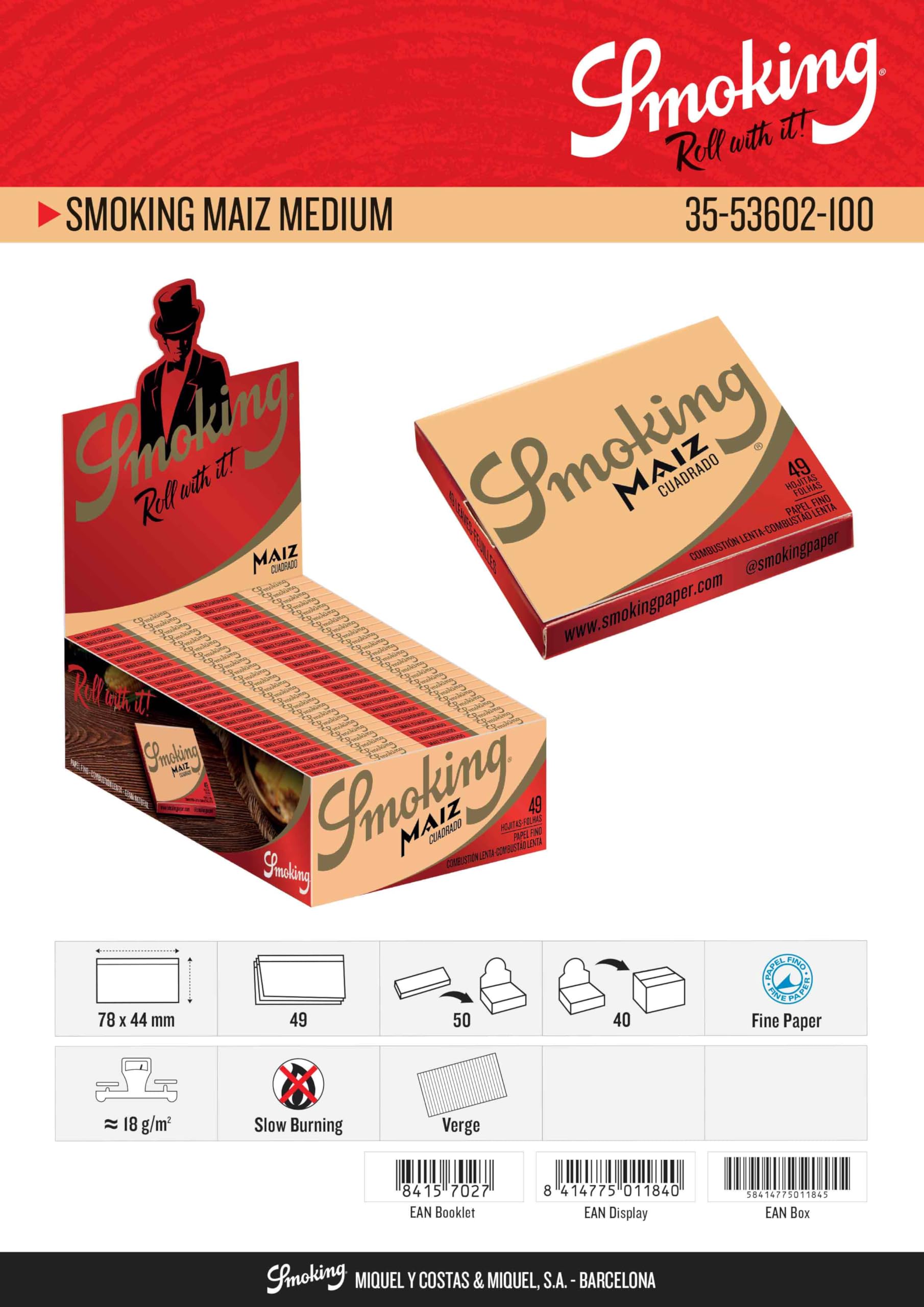 Amazon.com: Smoking Brand Rolling Paper - Maiz 