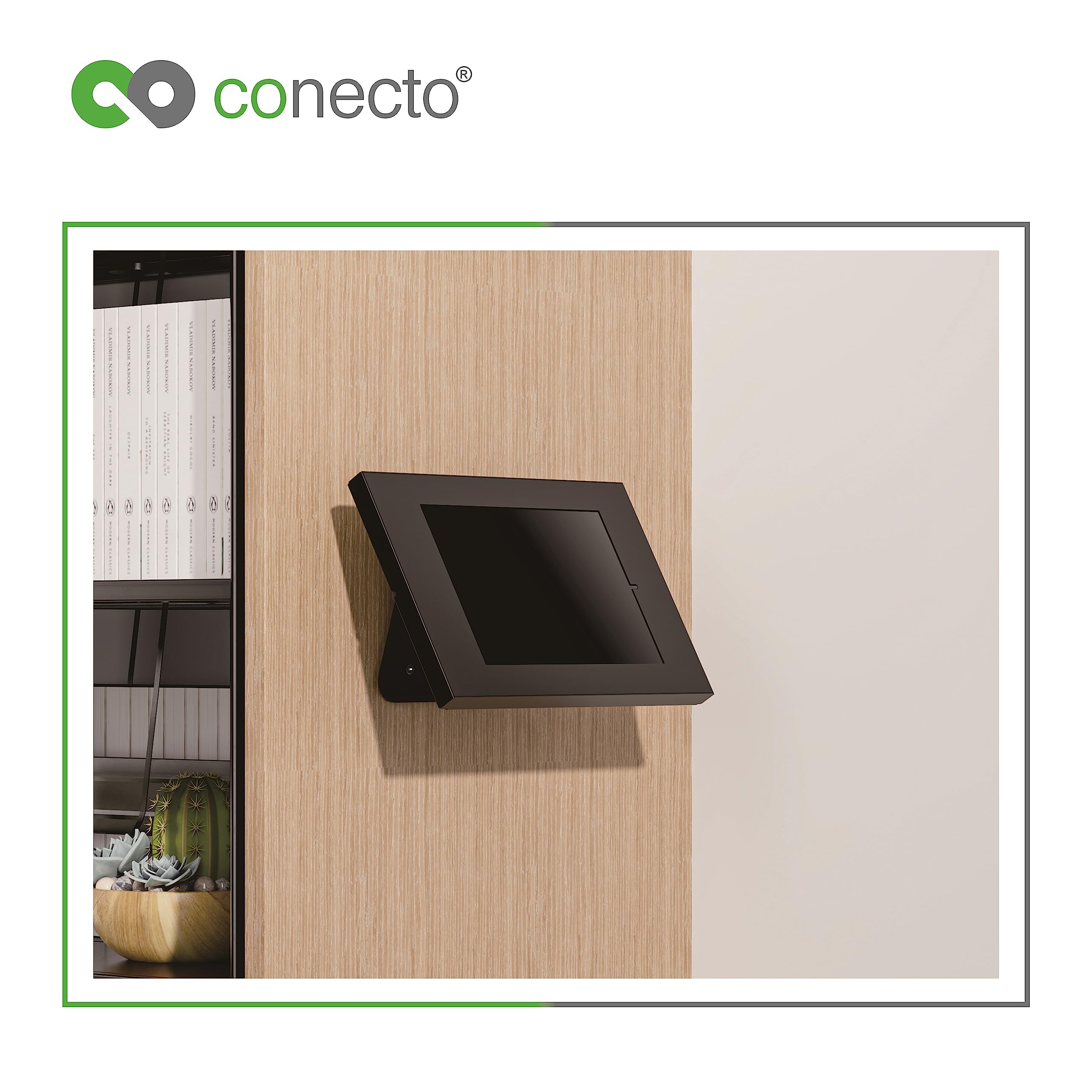 Conecto Supporto da Banco per Tablet con Blocco per iPad 5/6/7/8/9, iPad Air 9.7/10.5/10.9/11, Tab A 10.1 (2019), Tab A7, S6 Lite 10.4/10.5/11, Nero