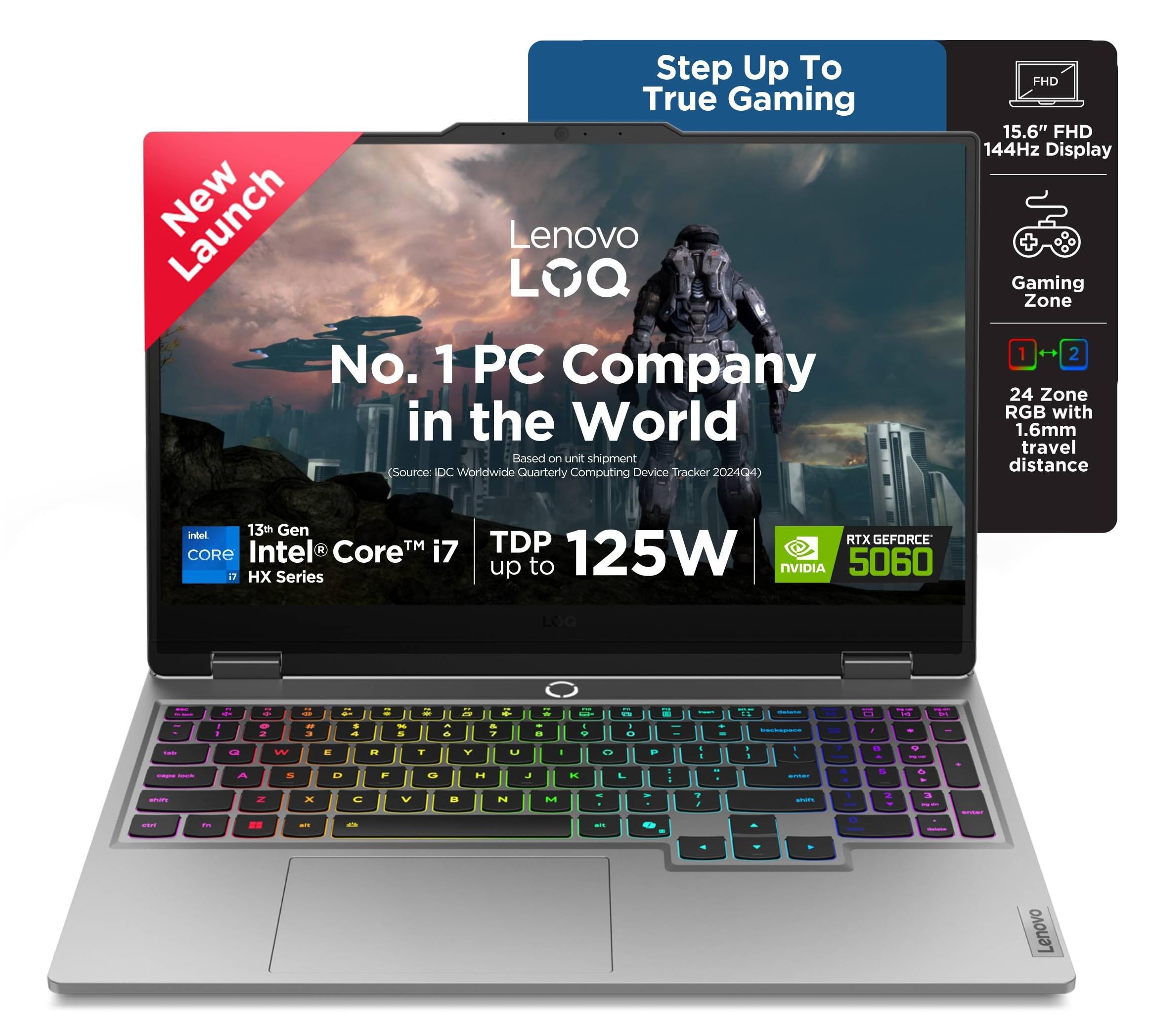 Lenovo LOQ 2025 Intel Core i7-13650HX | NVIDIA RTX 5050 8GB (16GB RAM/1TB SSD/144Hz Refresh Rate/440 AI TOPS/15.6" (39.6cm)/Windows 11/Office 2024/3 Mon.Game Pass/Grey/2.4Kg), 83JE010SIN-image-30