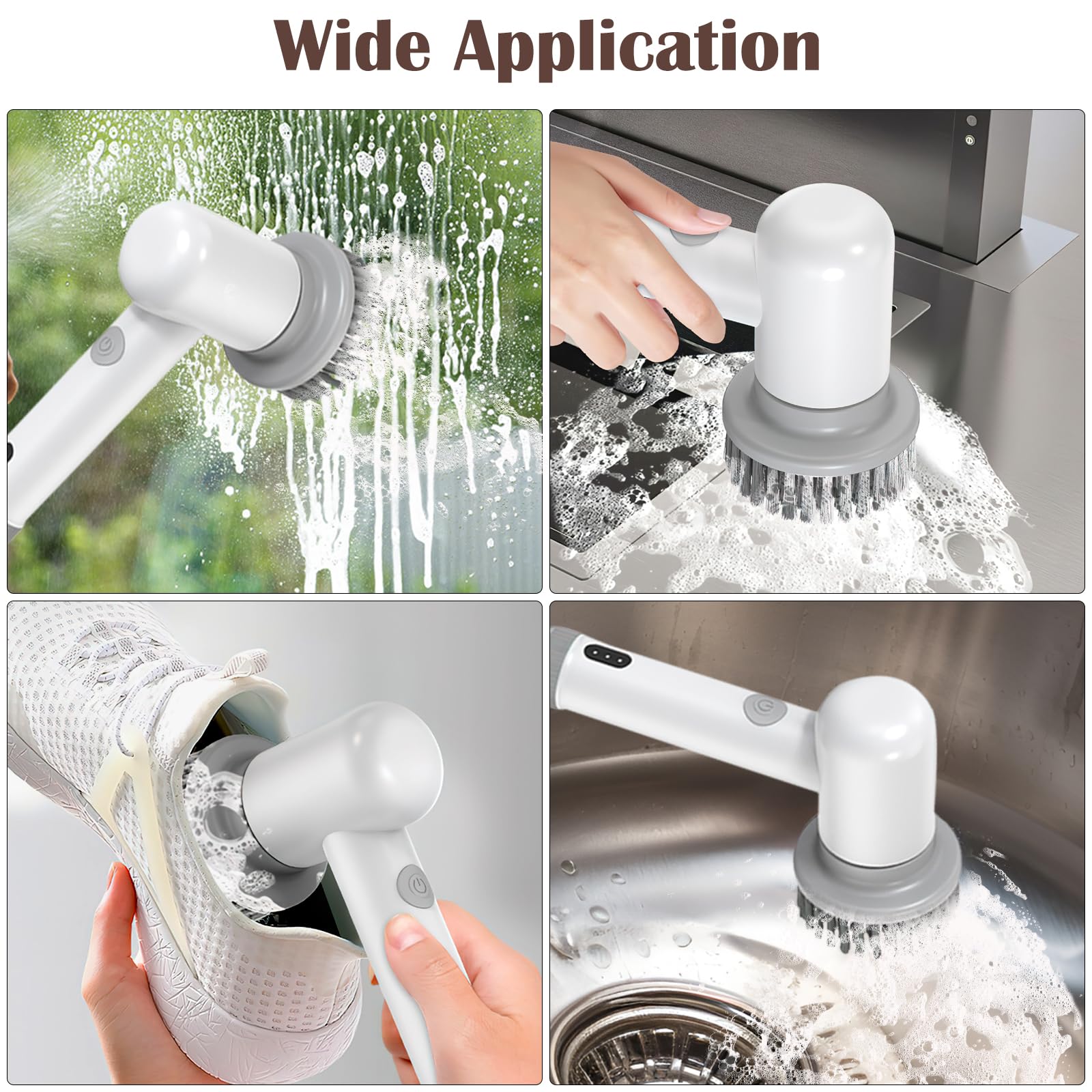 Spazzola Elettrica Rotante 10.000 Giri/min | Pulizia Casa E Auto - 2 Testine Incluse - Foto 10