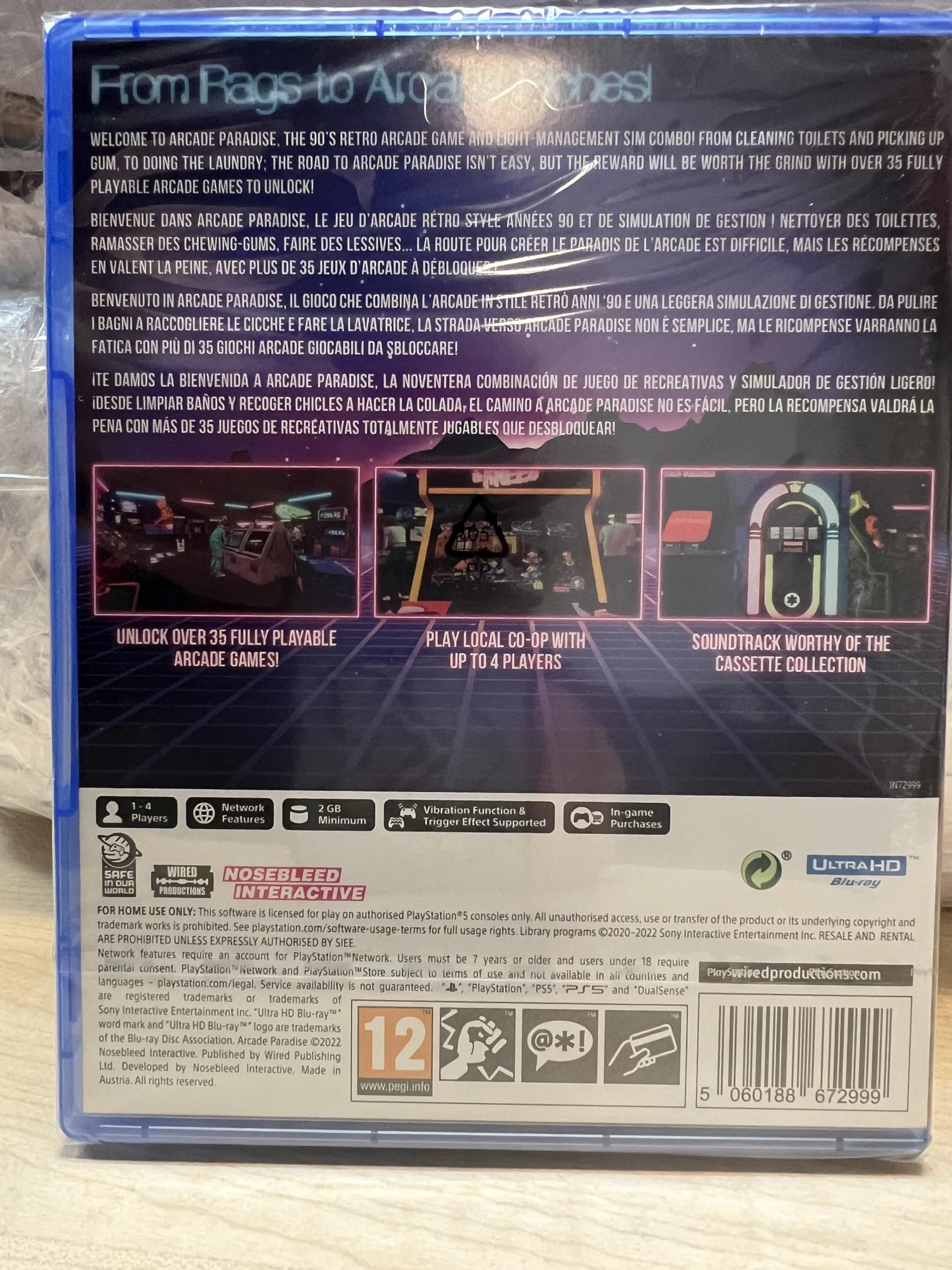 ARCADE PARADISE (PS5) Classic Arcade Games (Playstaion 5) Wired