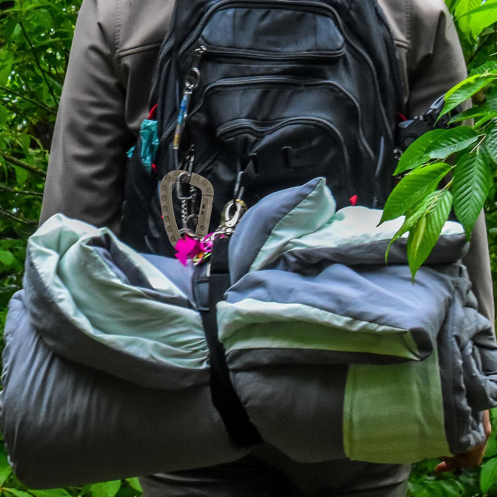 6 Stück Schwarze Aluminium Karabiner - Kleine Haken Für Rucksack & Schlüssel