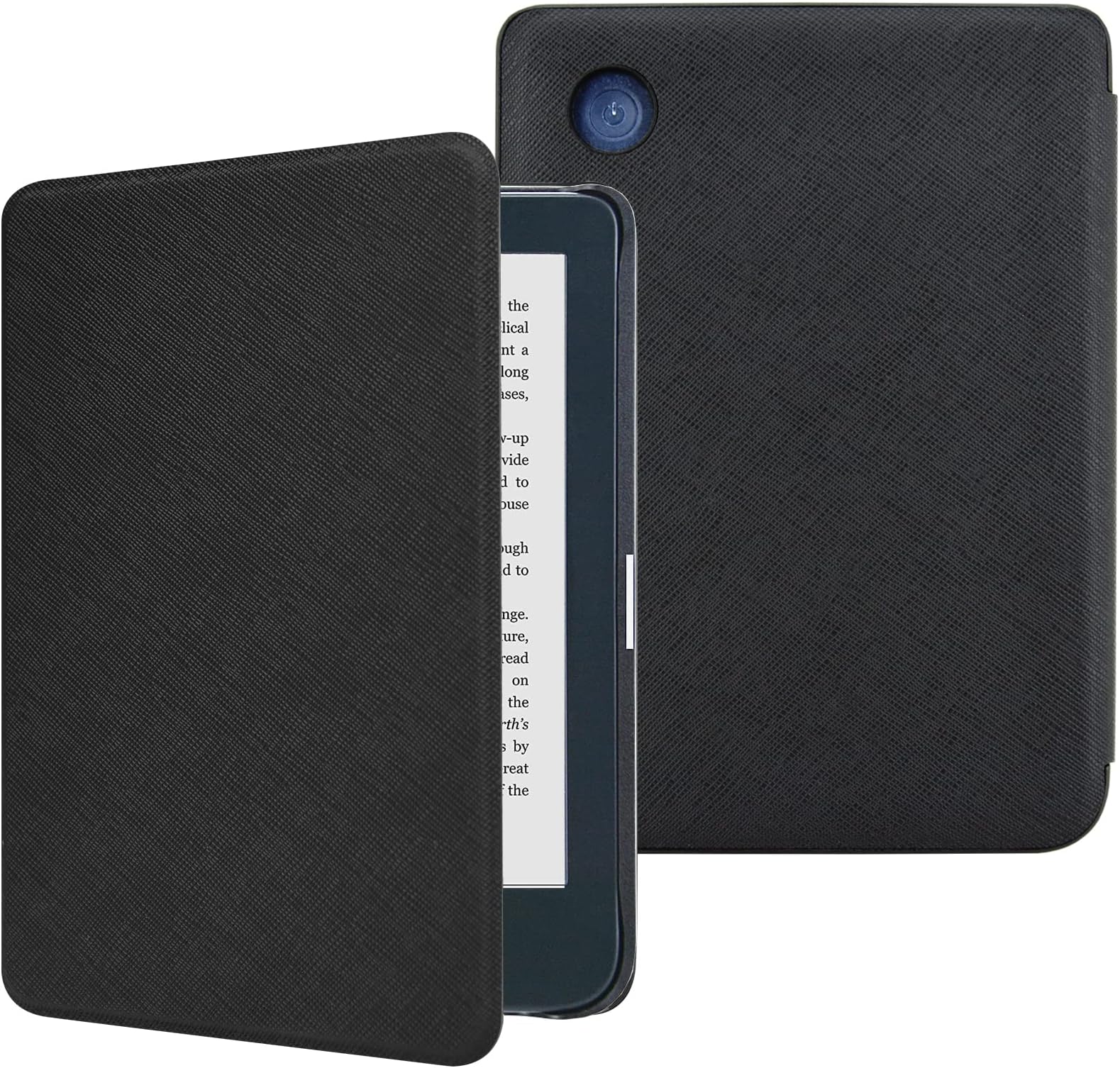 DMLuna Case for Kobo Clara Colour / Clara BW / Clara 2E 6"eReader, Ultra Slim Lightweight Folio Premium PU Leather Protective Cover with Auto Sleep/Wake Function, Black