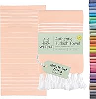 Vista 9 de WETCAT Toalla de playa turca de gran tamaño (38"x71") 100% algodón turco, fabricada en Turquía - sin arena, extragrande, ultrasuave, de secado
