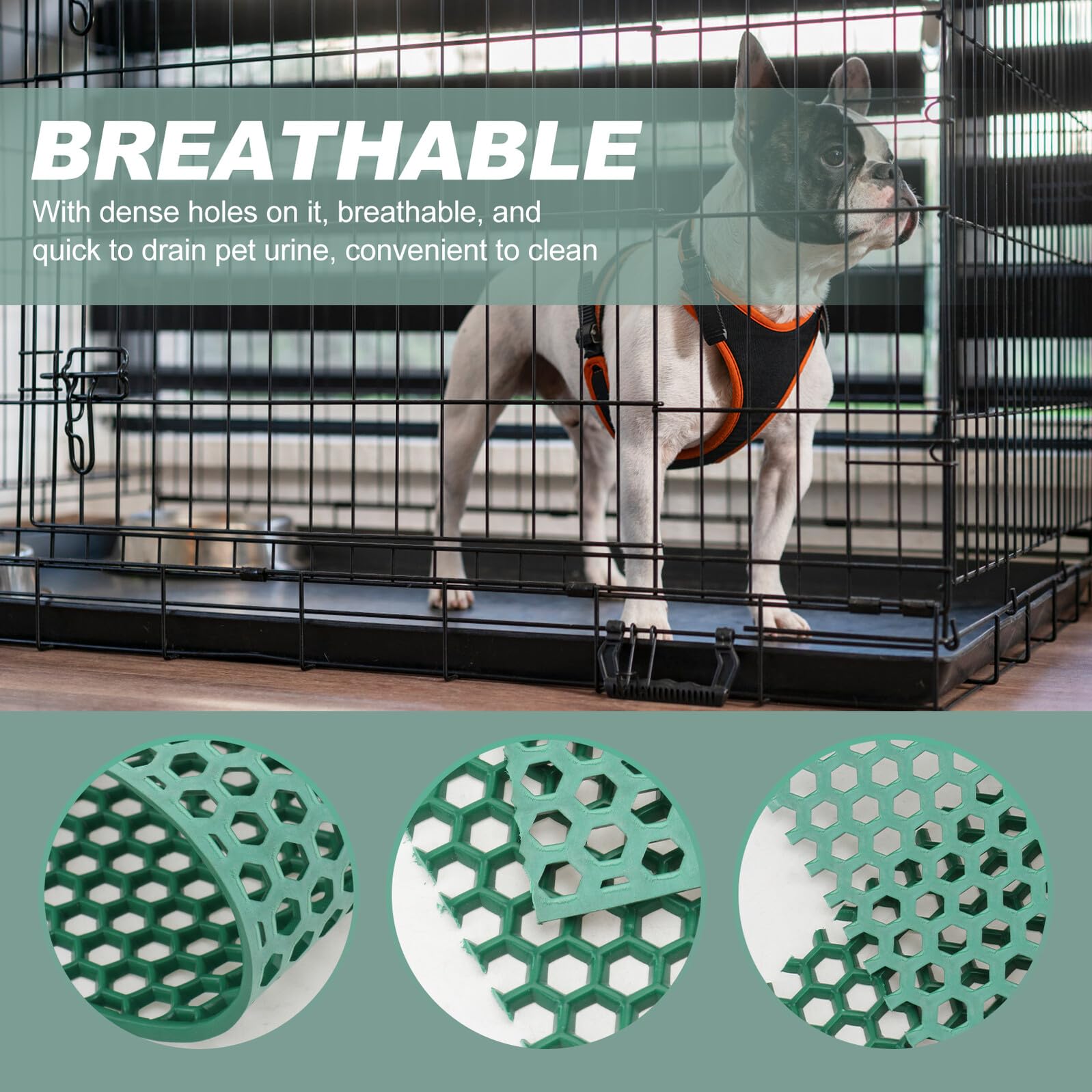 Beaupretty Tapis De Cage pour Chien 17.72X11.81X0.20In Tapis Isolant Respirant avec Bord Arrondi pour Chenil Hygiénique Et Nettoyage Facile