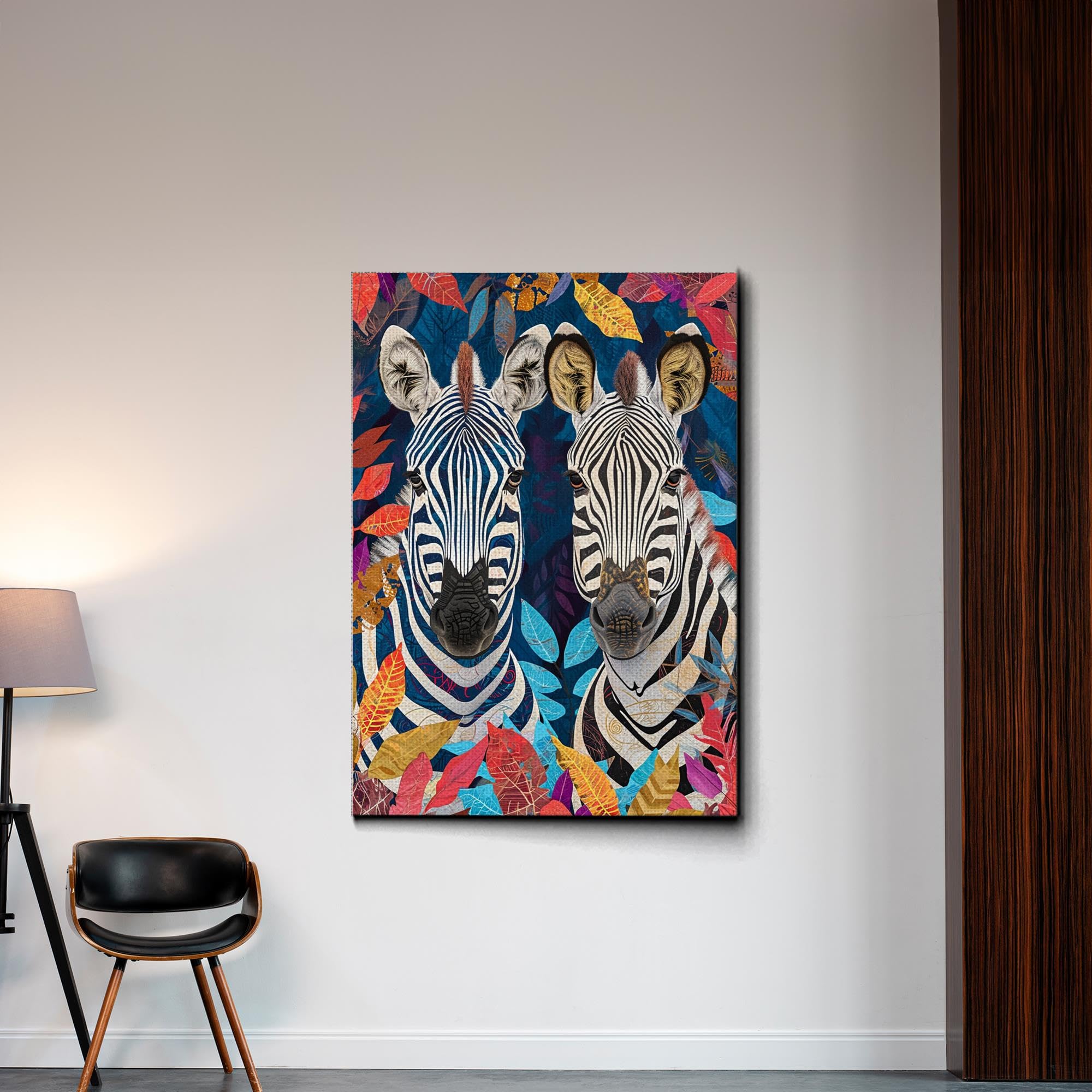Amazon.com: Twin Zebras - Colorful Maximalist Art Print - Large
