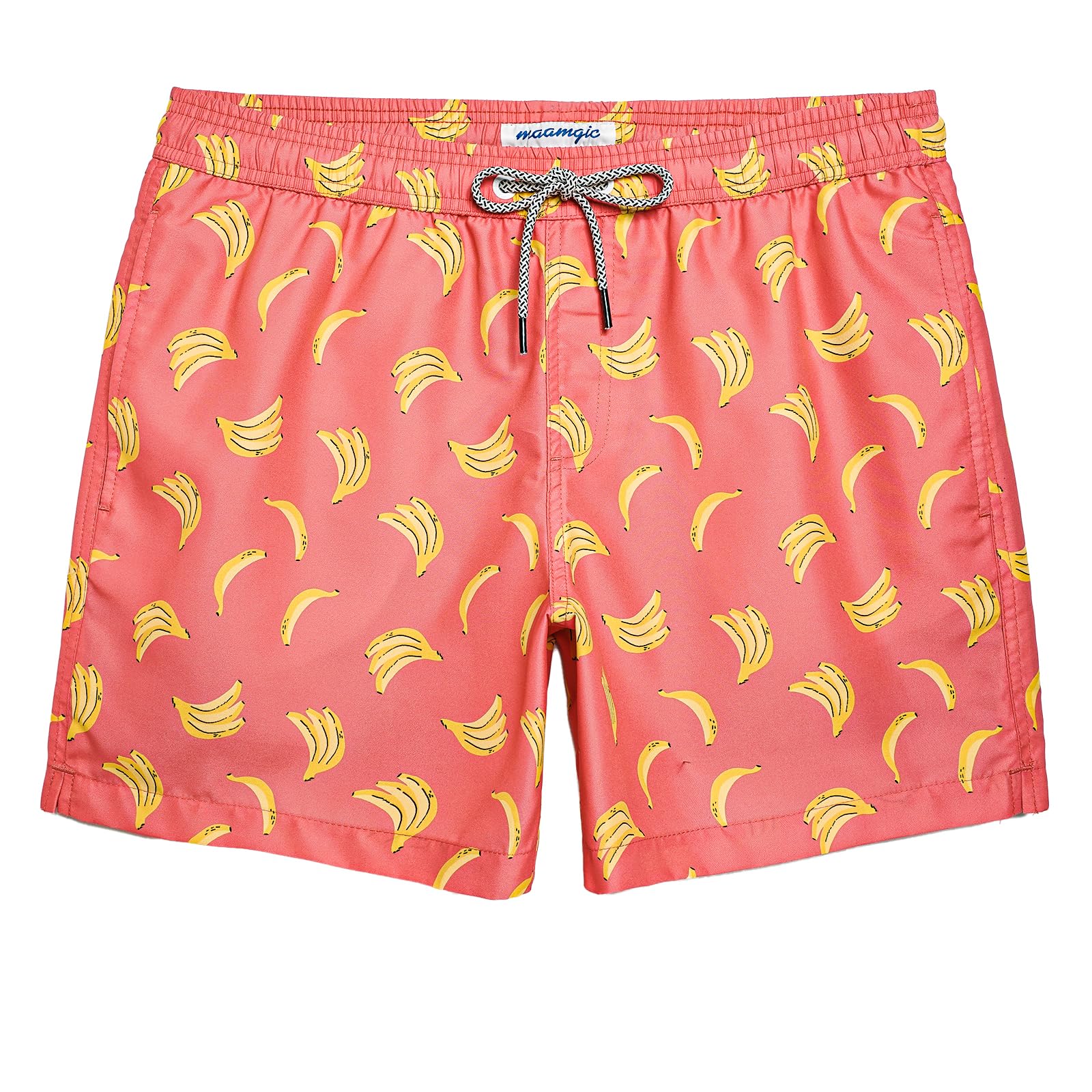 maamgic Mens Swim Trunks 5 Inch with Mesh Liner Breathable for Beach
