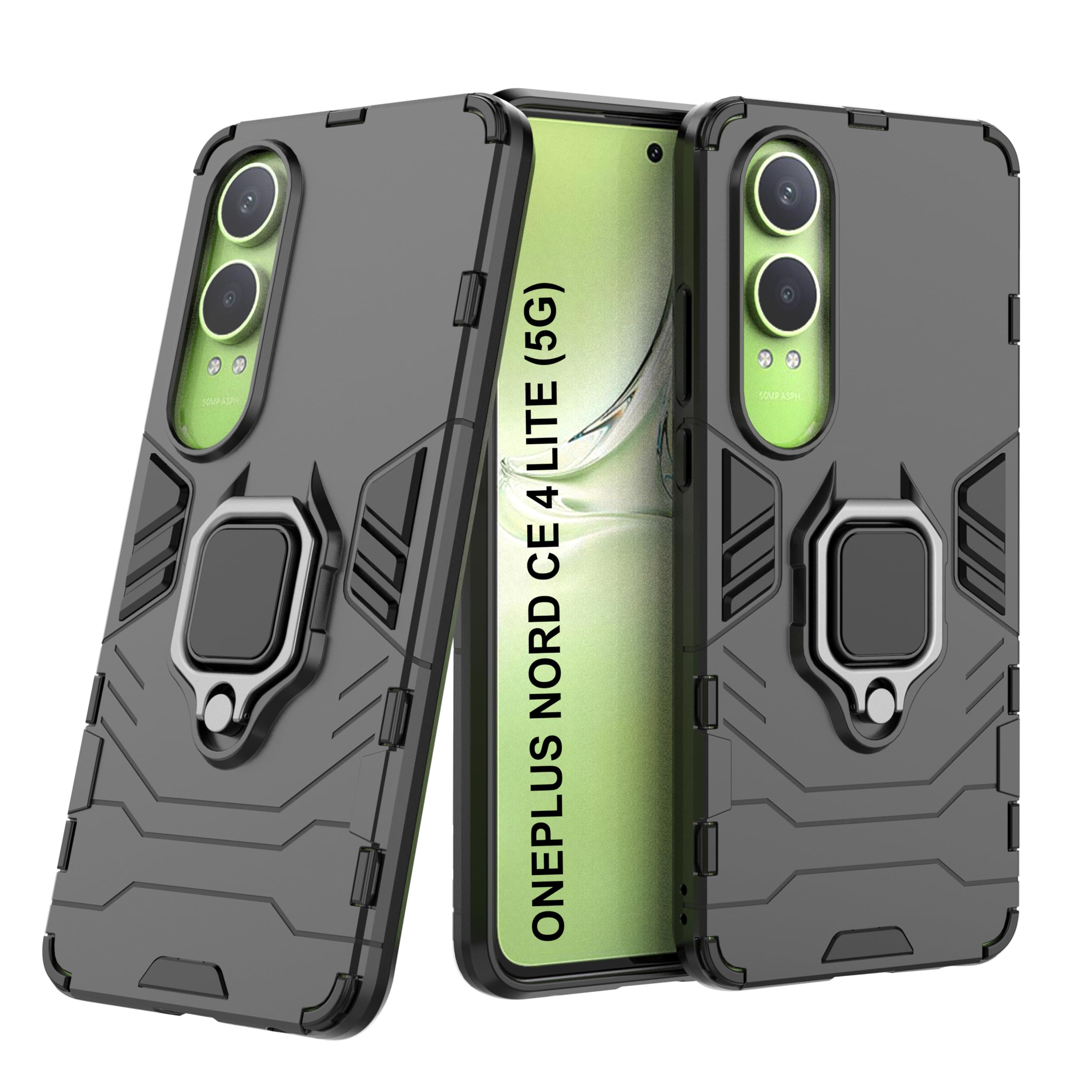 CEDO Rugged OnePlus Nord CE 4 lite / CE4 lite (5G) Defender Case | Rotating Ring Holder & Kickstand in-Built | Military Grade Armor | Bumper Back Cover (Black) (B0D7MPLTF9) Amazon Price History, Amazon Price Tracker