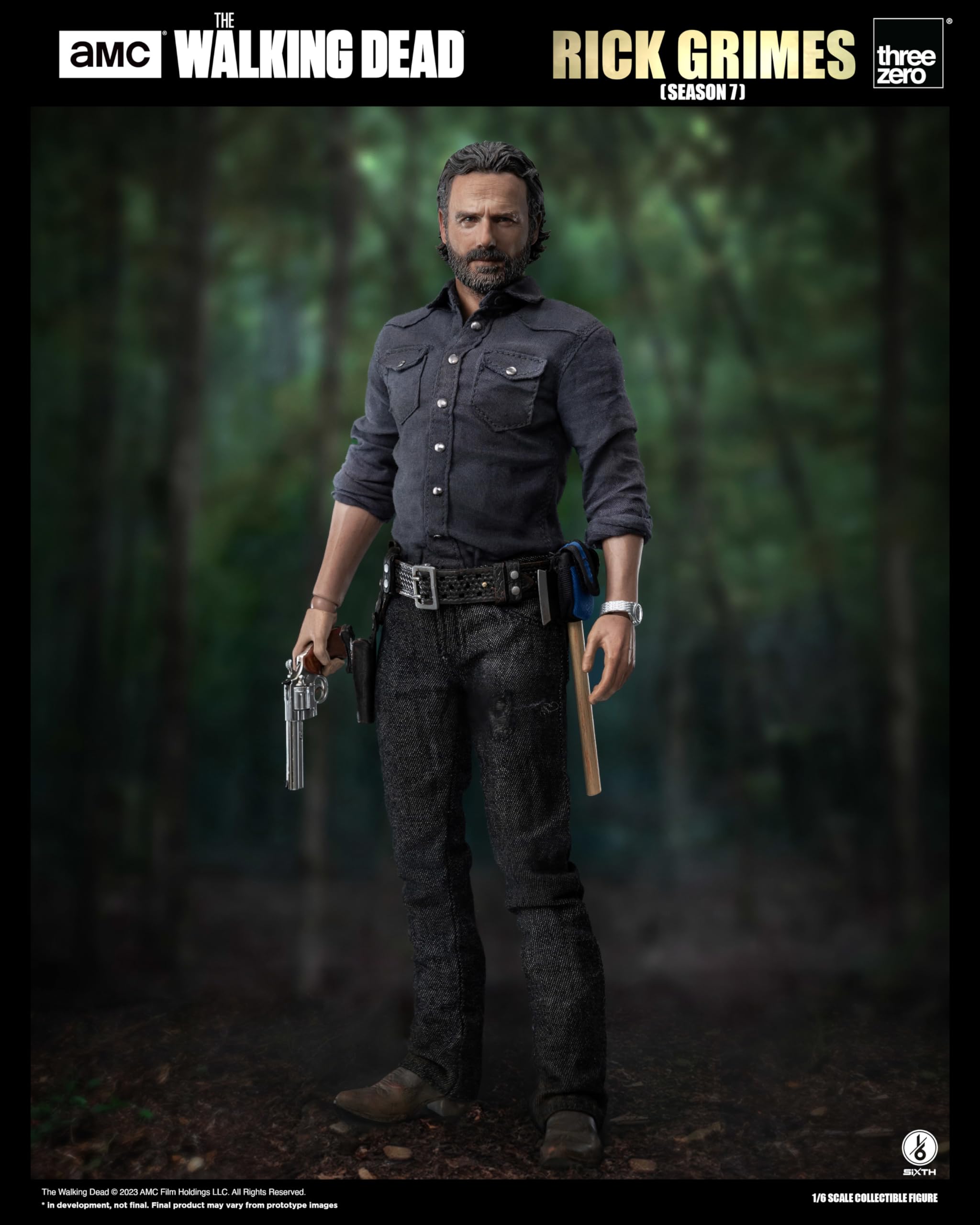 Amazon.com: Threezero The Walking Dead: Rick Grimes (Season 7) 1:6