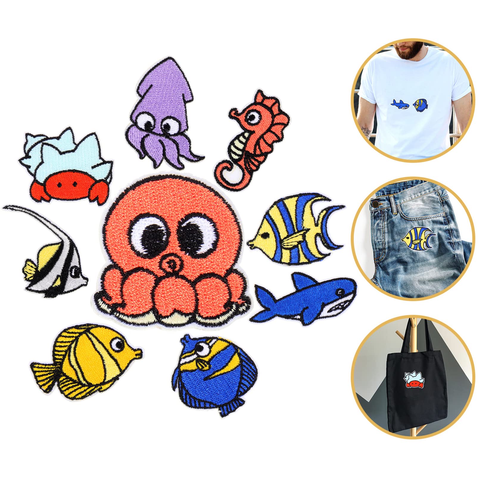 OSALADI 4 Set Toppe Ricamate Animali Autoadesive Per Riparazione E Decorazione Abbigliamento Per Jeans E Progetti Fai Da Te 9 Pezzi*4
