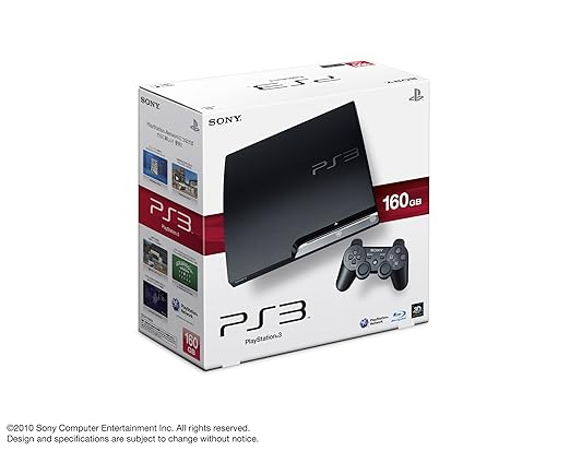 Amazon Com Sony Playstation 3 Hdd 160gb Console Charcoal Black Japan Model Video Games