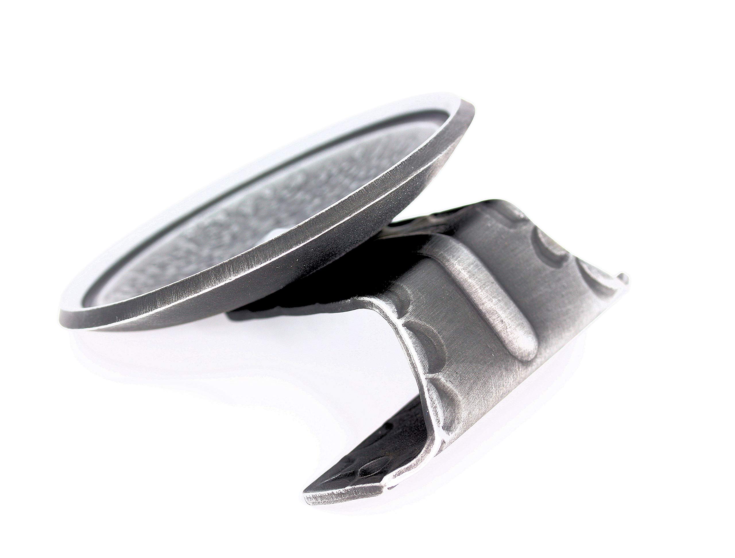 Türknauf, feststehender Stoßgriff, Knopfdrücker aus Schmiedeeisen, Vintage Türknopf für Gartentor Ø 90mm
