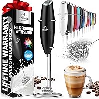 Vista 66 de Zulay Milk Boss Espumador de leche potente manual, hace espuma para latte, batidor para mezclar bebidas, café, miniespumador para capuchino, frappé