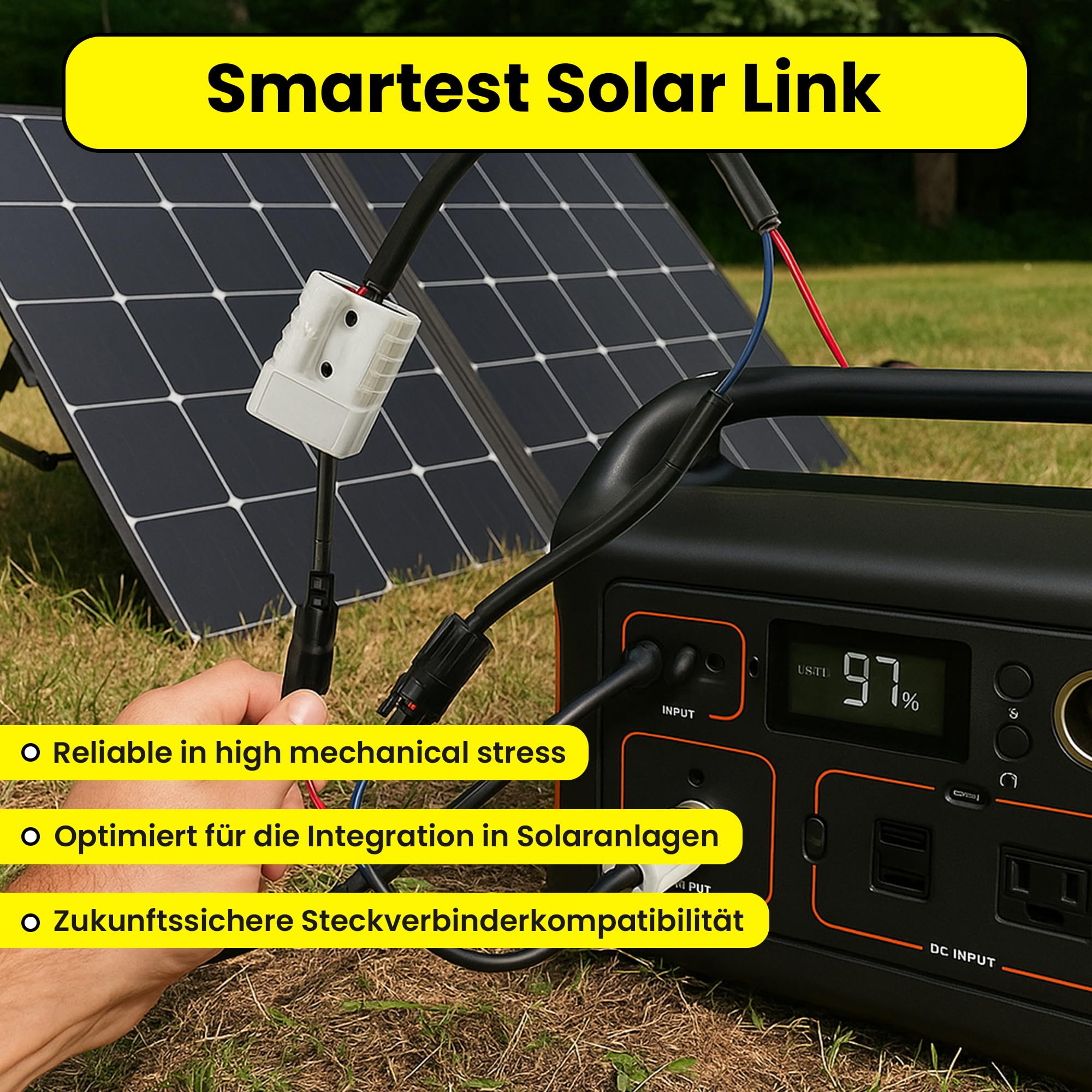 Anderson adapter 20 cm do złącza solarnego do modułów FSP i walizki solarnej